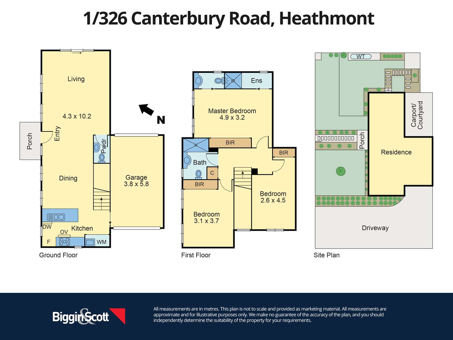 Floorplan of Homely townhouse listing, 1/326 Canterbury Road, Heathmont VIC 3135