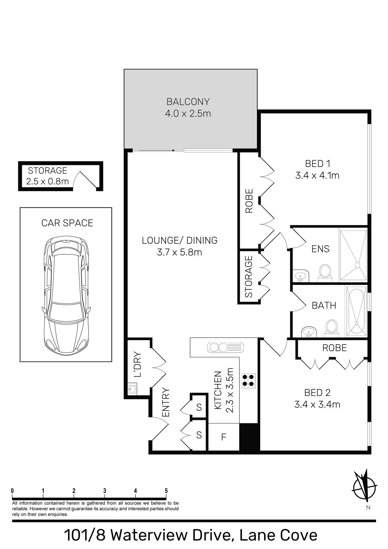 Floorplan of Homely apartment listing, 101/8 Waterview Drive, Lane Cove NSW 2066
