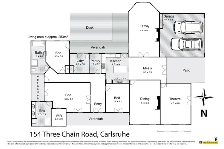 Floorplan of Homely house listing, 154 Three Chain Road, Carlsruhe VIC 3442