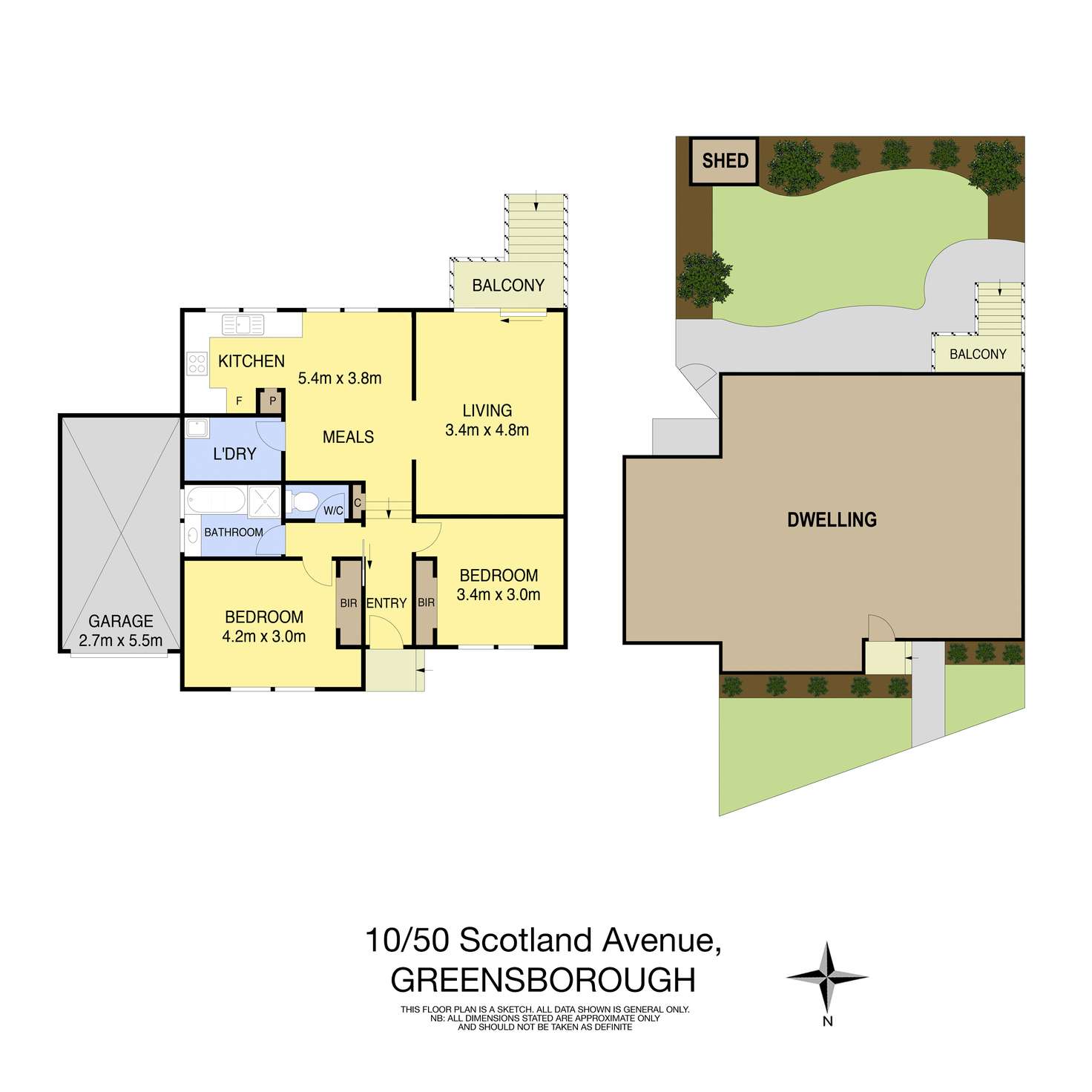 Floorplan of Homely unit listing, 10/50 Scotland Avenue, Greensborough VIC 3088