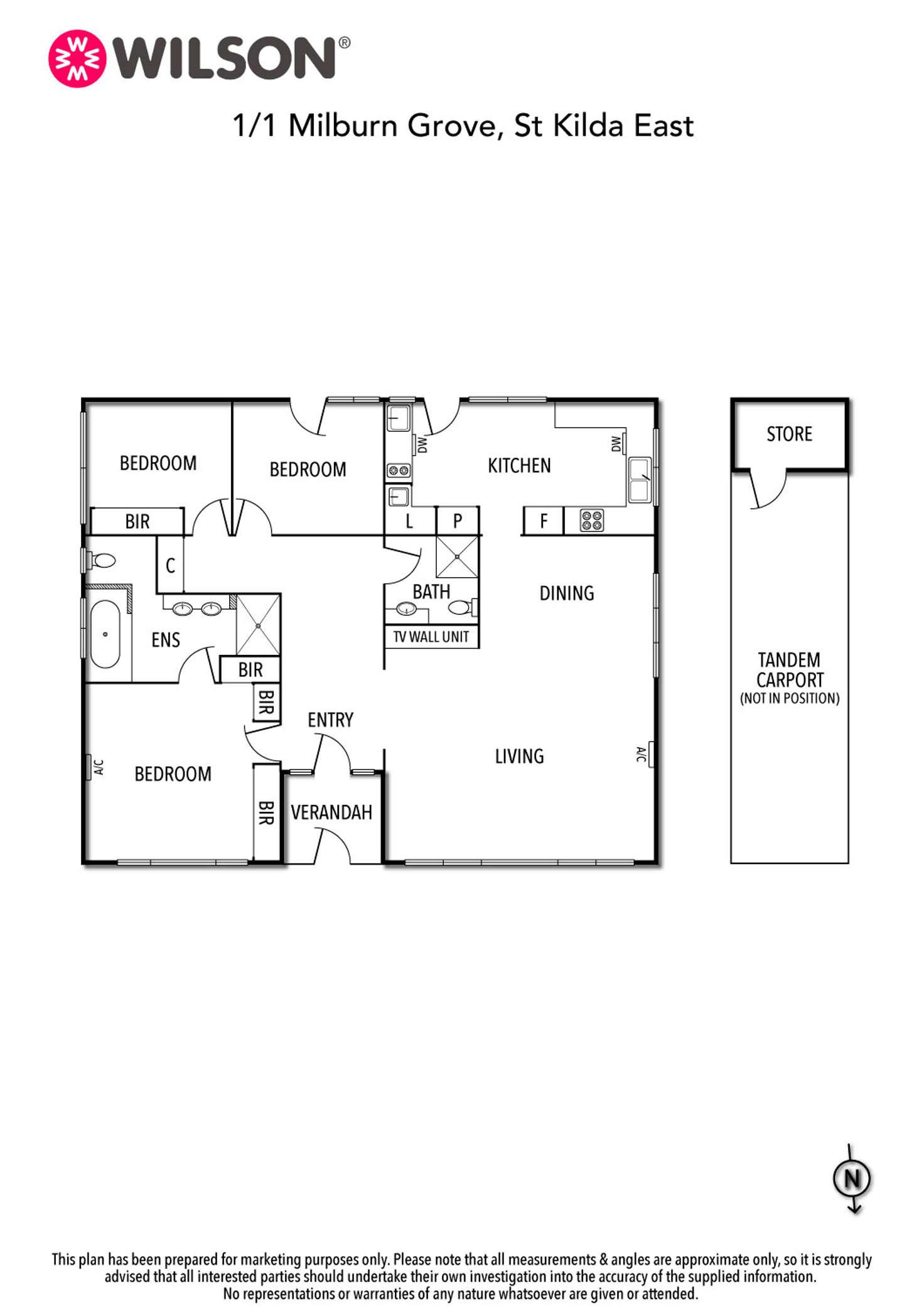 Floorplan of Homely apartment listing, 1/1 Milburn Grove, St Kilda East VIC 3183