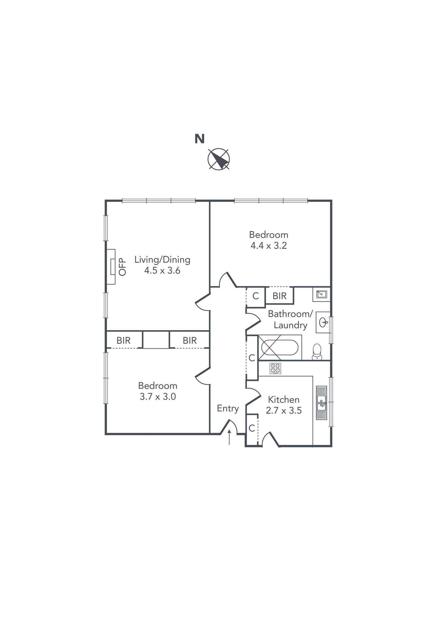 Floorplan of Homely apartment listing, 13/65 Park Street, St Kilda West VIC 3182