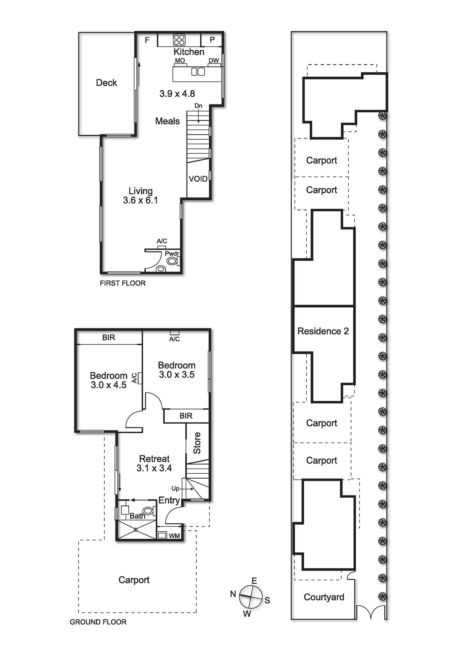 Floorplan of Homely townhouse listing, 2/213 Station Street, Edithvale VIC 3196