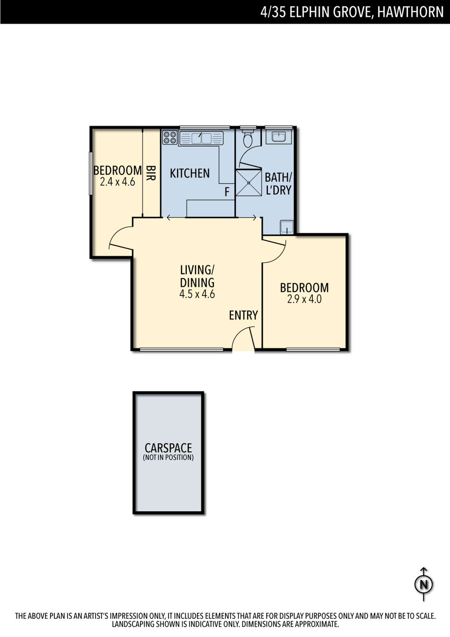 Floorplan of Homely apartment listing, 4/35 Elphin Grove, Hawthorn VIC 3122