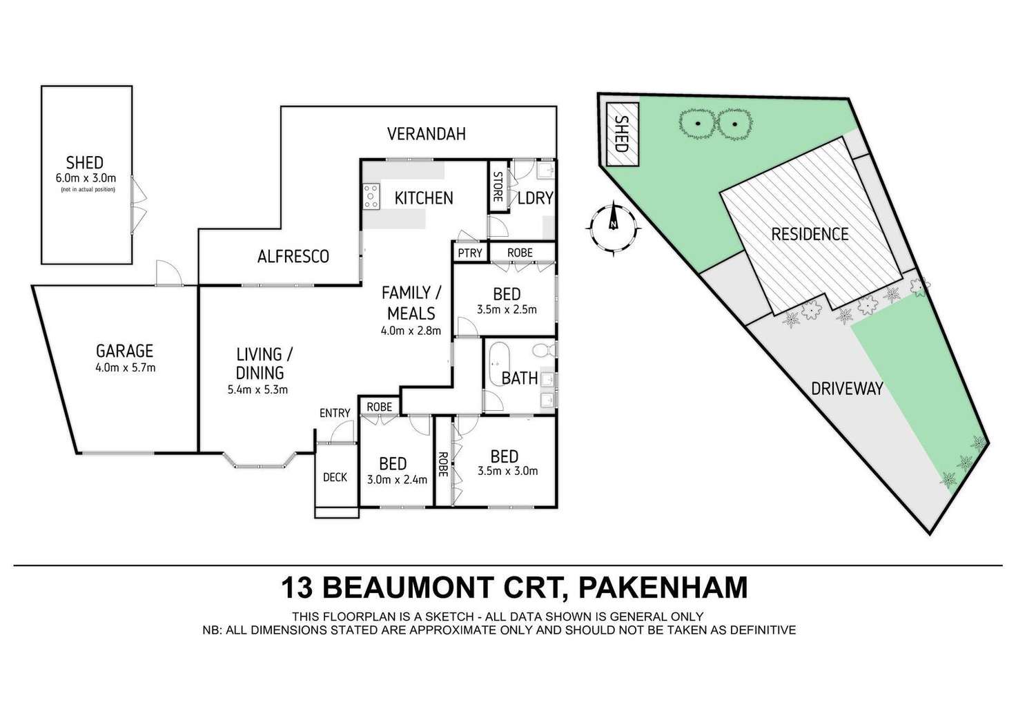 Floorplan of Homely house listing, 13 Beaumont Court, Pakenham VIC 3810