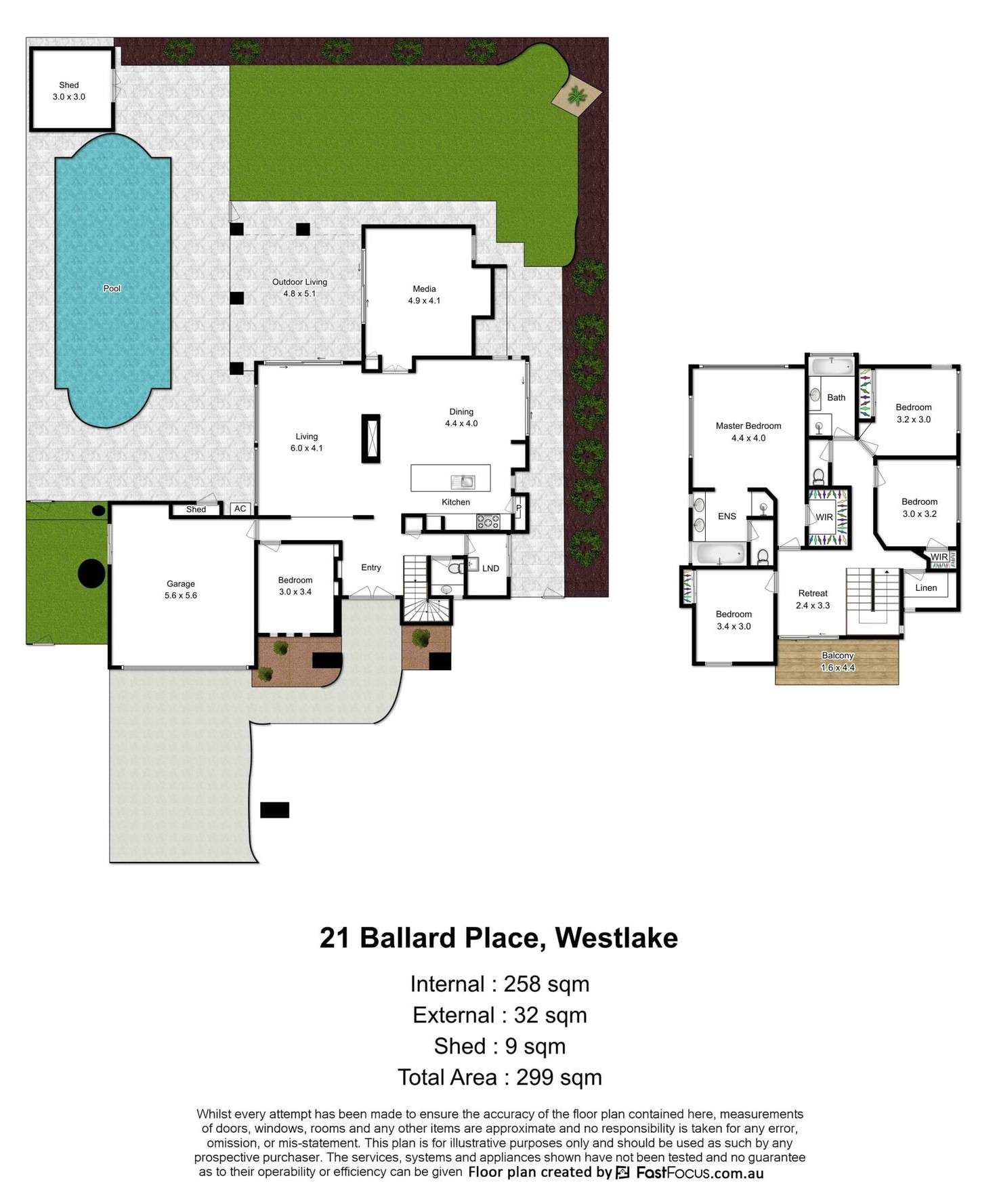 Floorplan of Homely house listing, 21 Ballard Place, Westlake QLD 4074