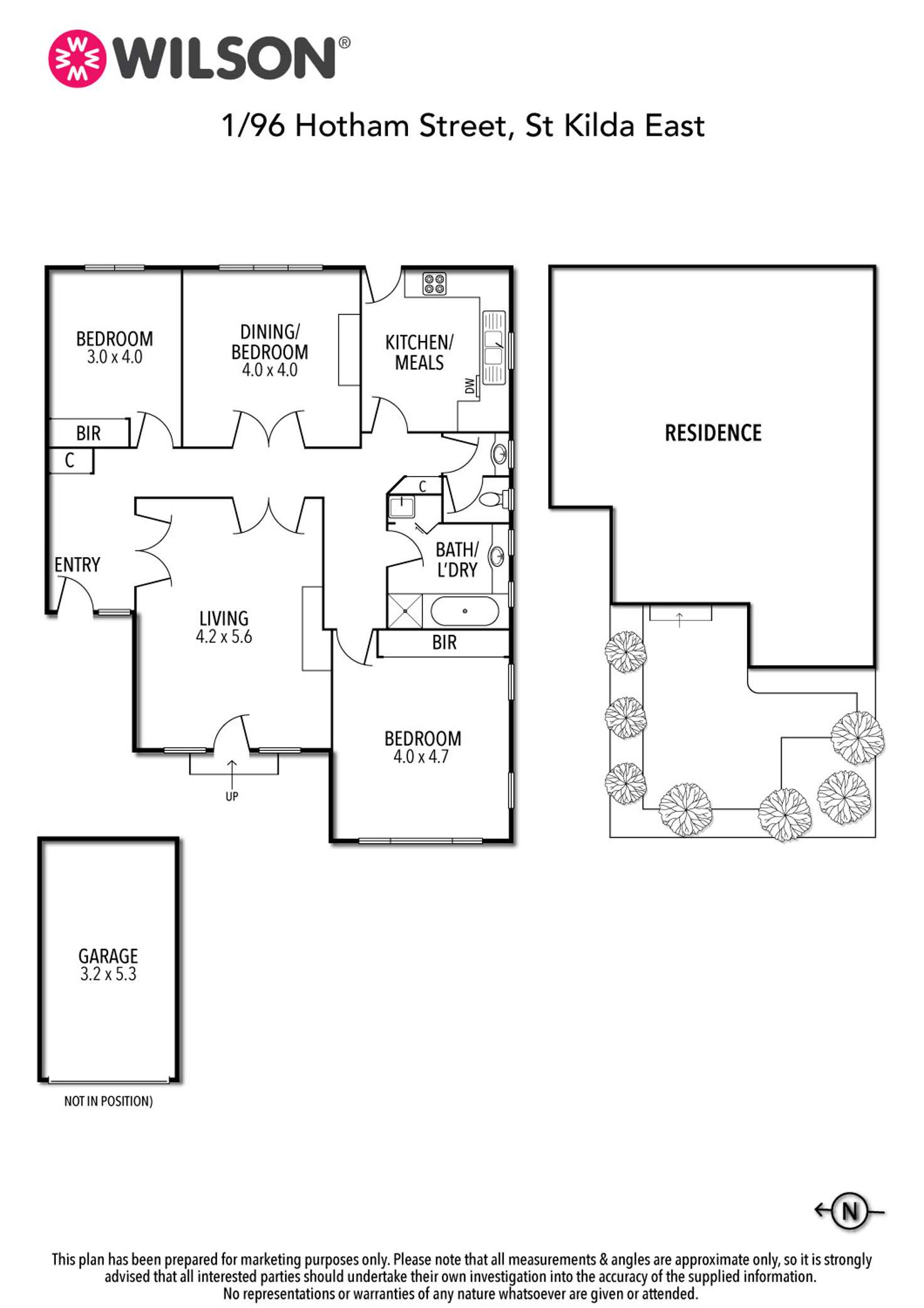 Floorplan of Homely apartment listing, 1/96 Hotham Street, St Kilda East VIC 3183