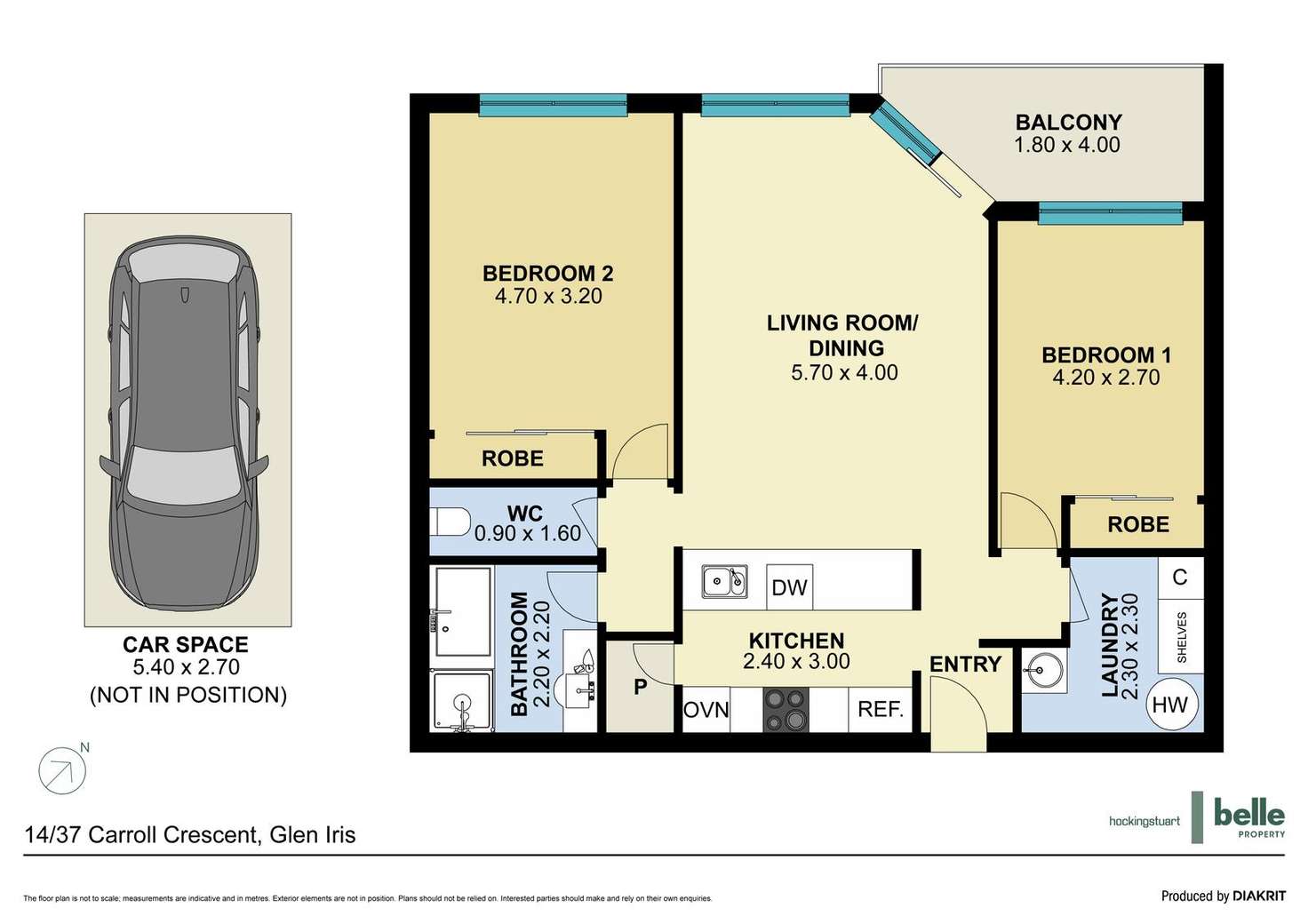 Floorplan of Homely unit listing, 14/37 Carroll Crescent, Glen Iris VIC 3146