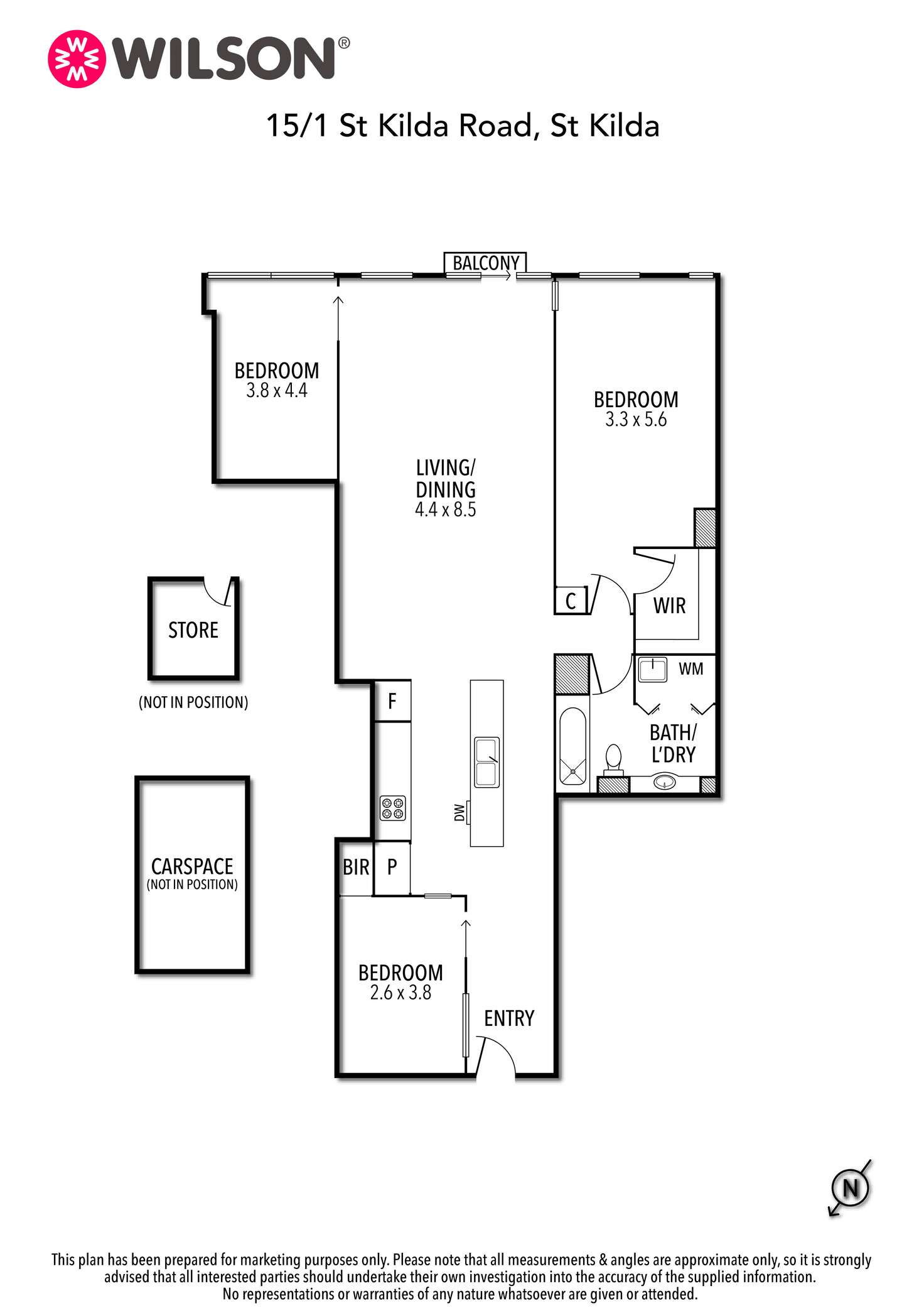 Floorplan of Homely apartment listing, 15/1 St Kilda Road, St Kilda VIC 3182