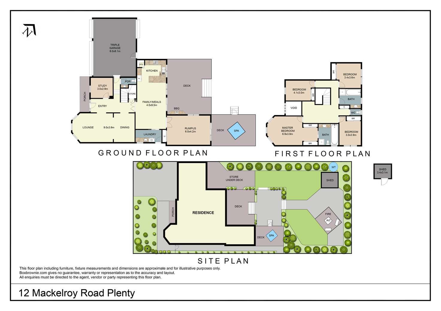 Floorplan of Homely house listing, 12 Mackelroy Road, Plenty VIC 3090
