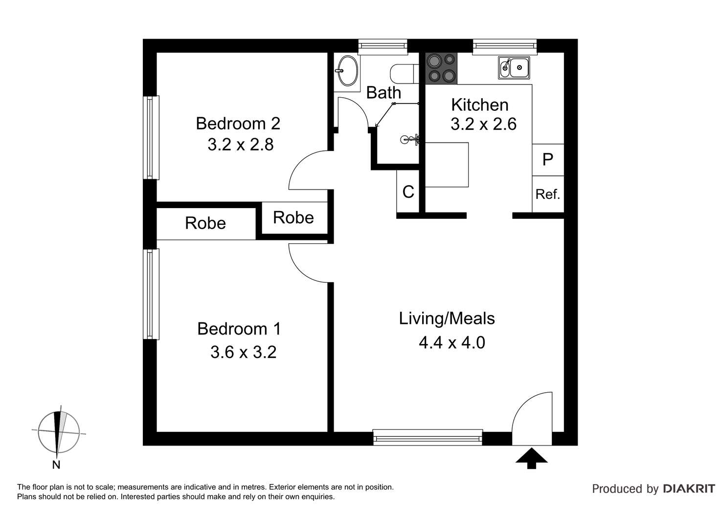 Floorplan of Homely apartment listing, 1/14 Miller Street, Prahran VIC 3181