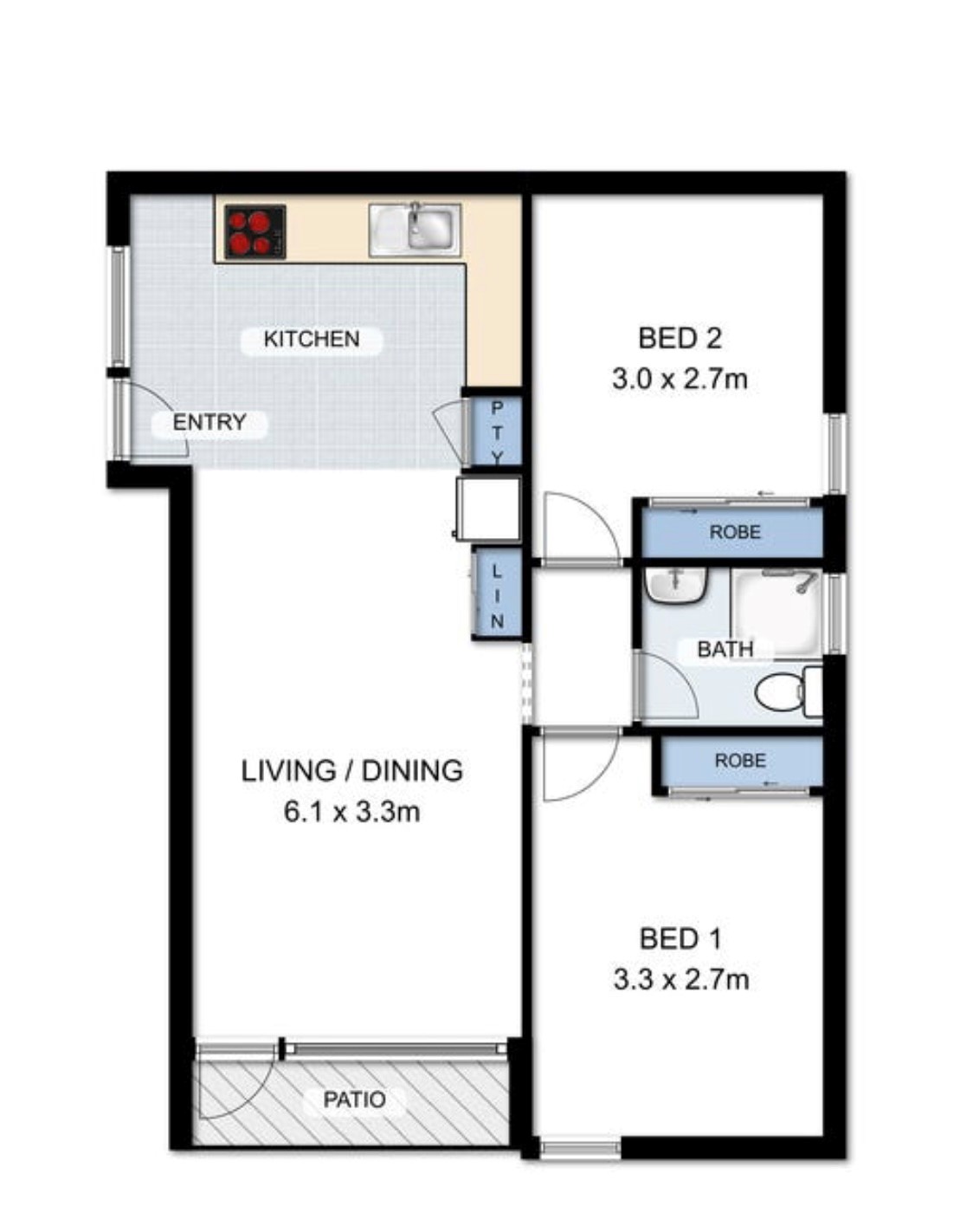 Floorplan of Homely apartment listing, 5/99-109 Creswick Street, Footscray VIC 3011