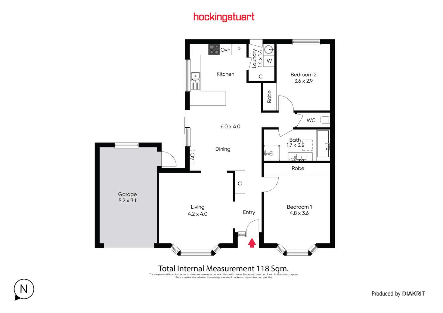 Floorplan of Homely unit listing, 2A Monica Street, Sunshine VIC 3020