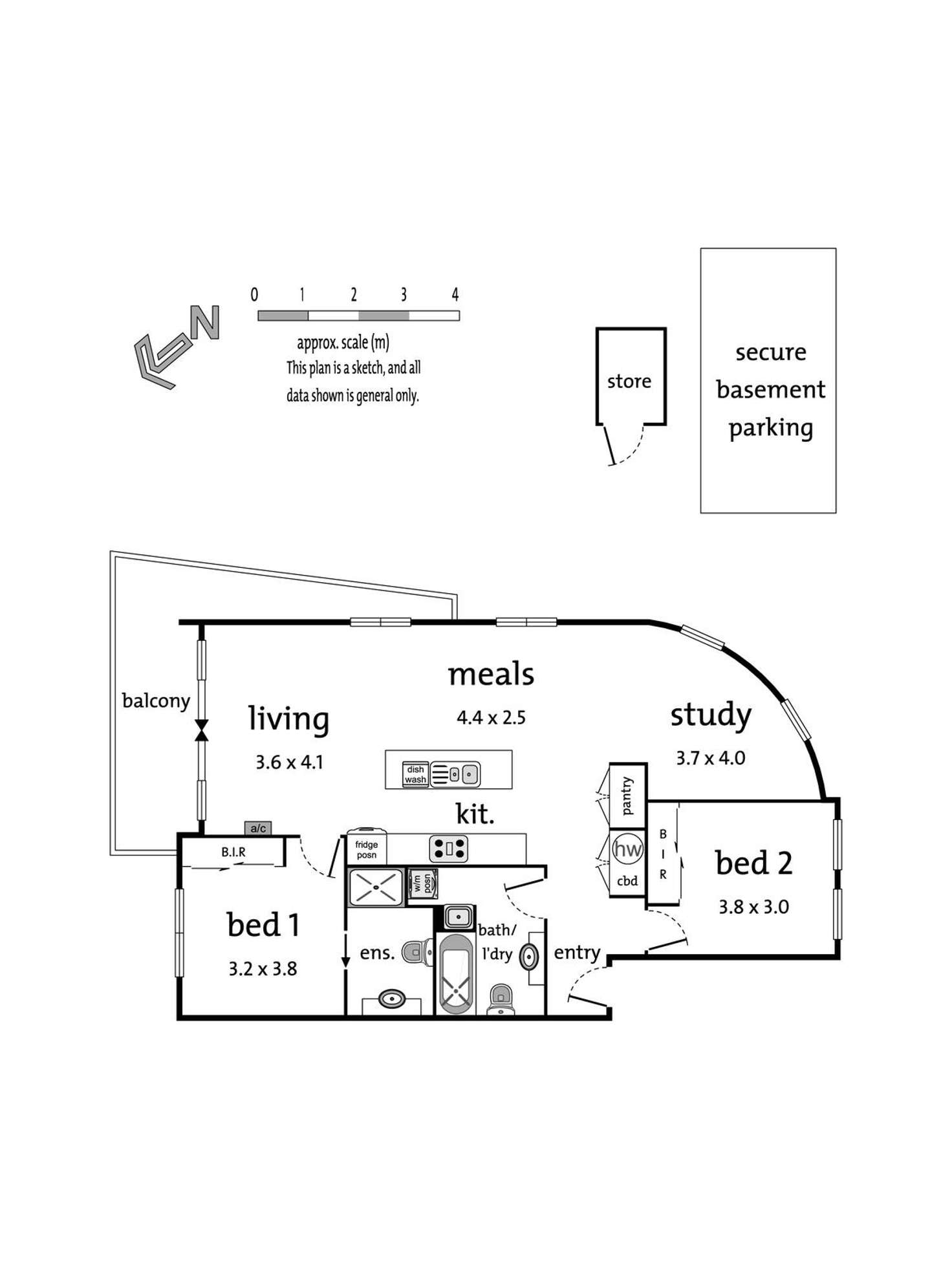 Floorplan of Homely apartment listing, 101/719 Elgar Road, Doncaster VIC 3108