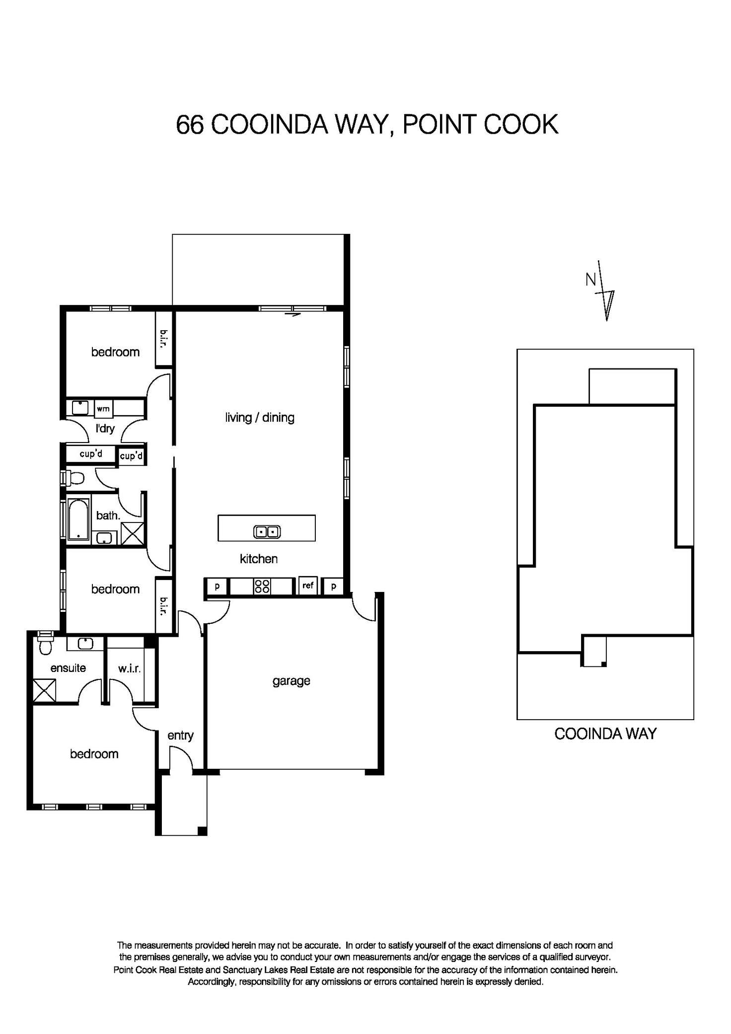Floorplan of Homely house listing, 66 Cooinda Way, Point Cook VIC 3030