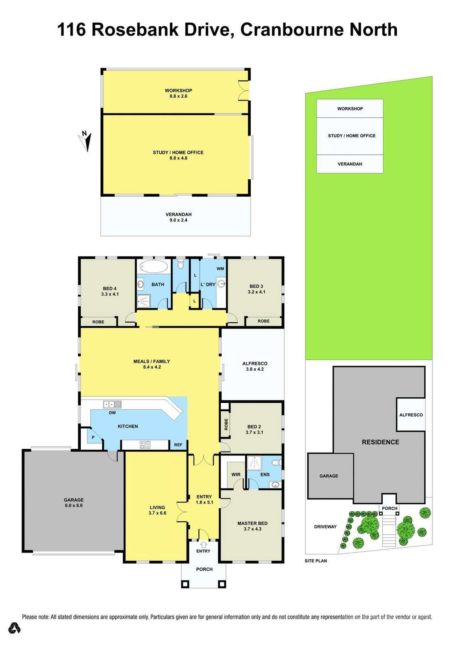 Floorplan of Homely house listing, 116 Rosebank Drive, Cranbourne North VIC 3977