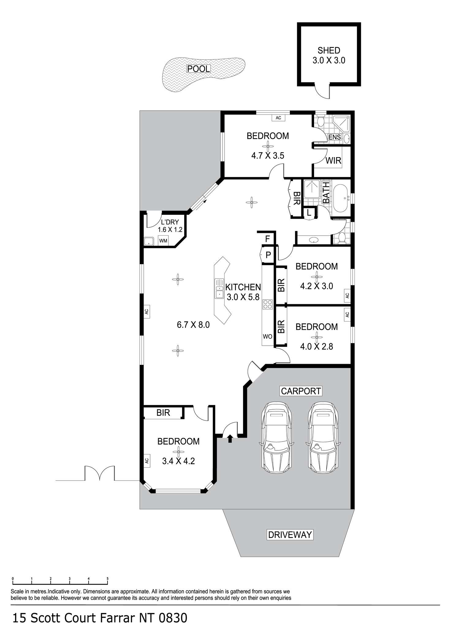 Floorplan of Homely house listing, 15 Scott Court, Farrar NT 830