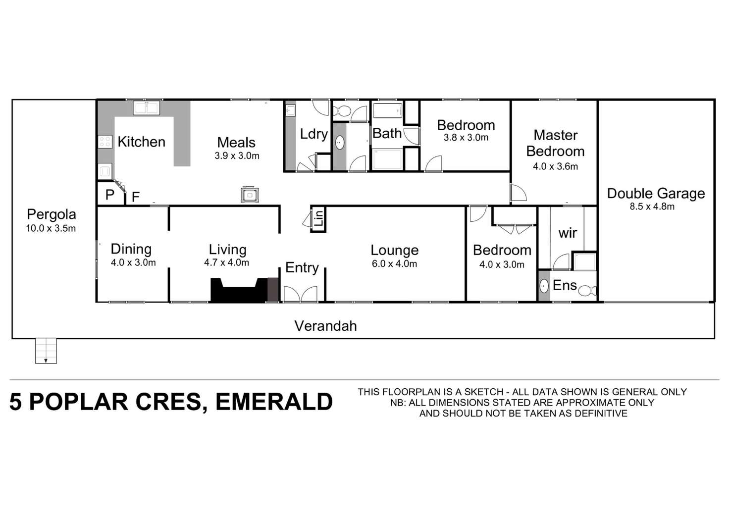 Floorplan of Homely house listing, 5 Poplar Crescent, Emerald VIC 3782