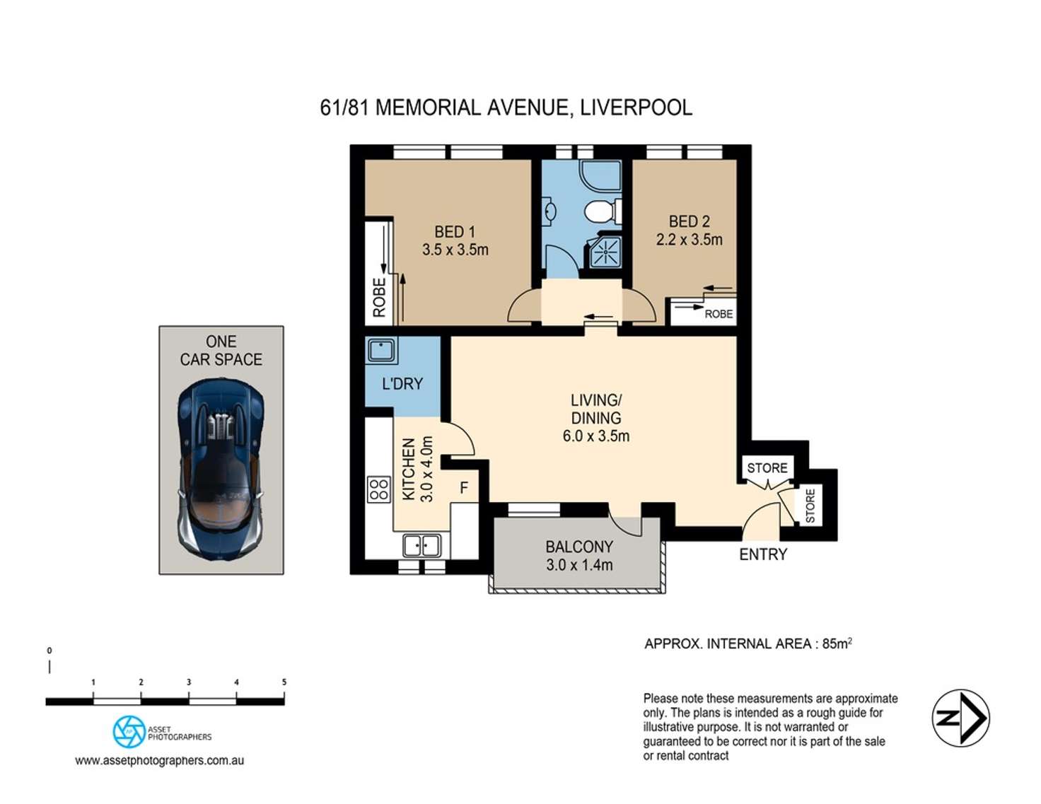 Floorplan of Homely apartment listing, 61/81 Memorial Avenue, Liverpool NSW 2170