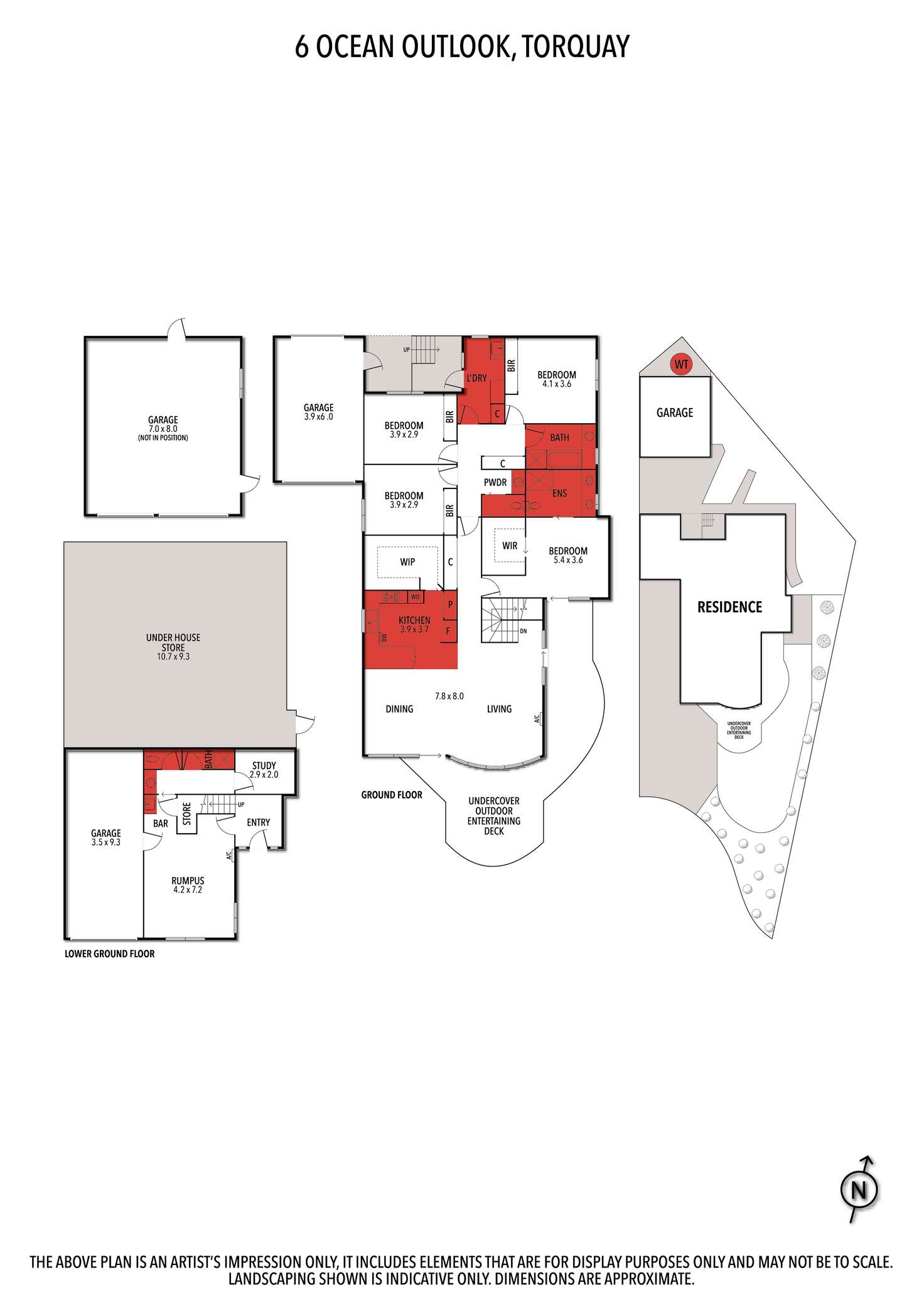 Floorplan of Homely house listing, 6 Ocean Outlook, Torquay VIC 3228