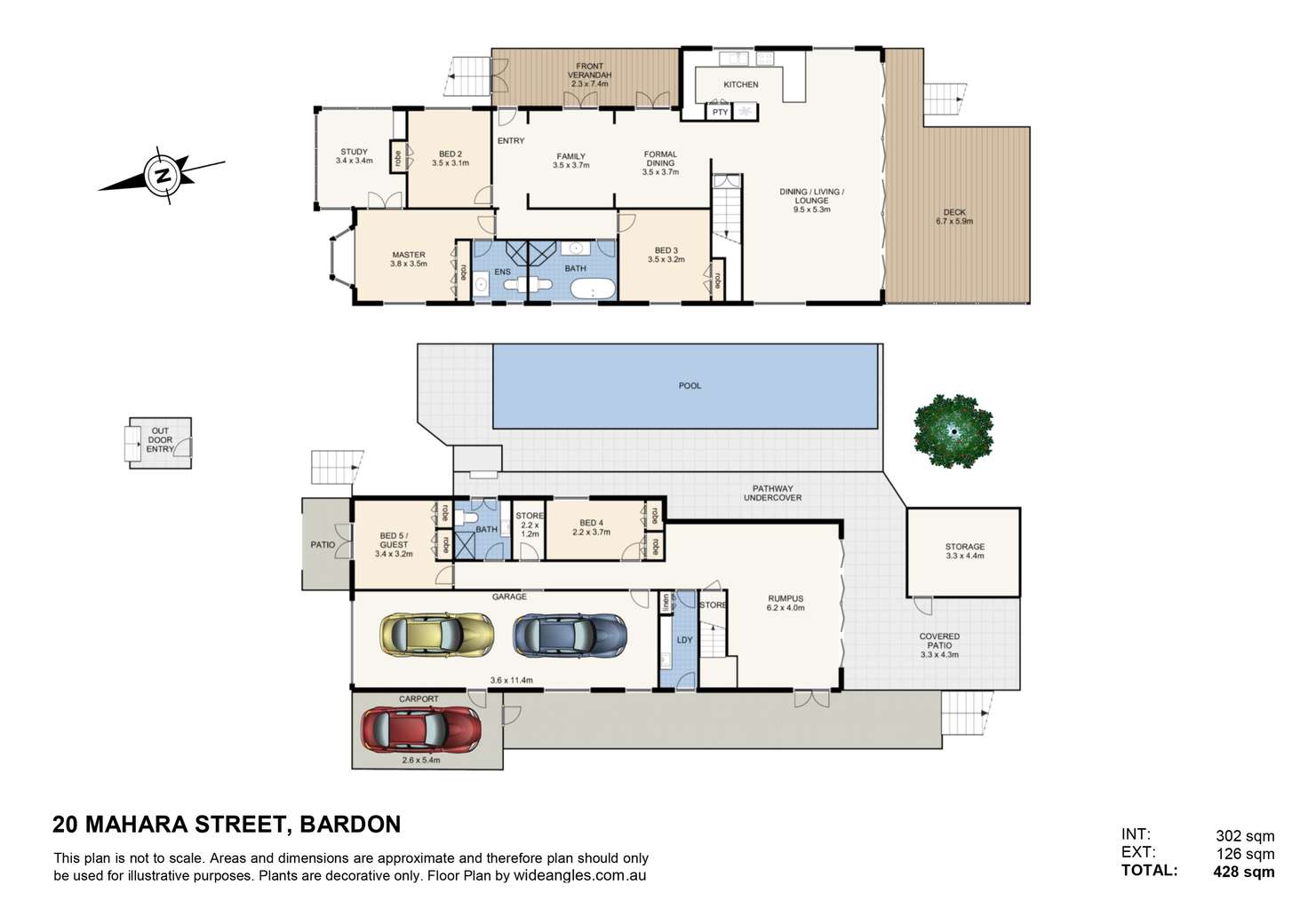 Floorplan of Homely house listing, 20 Mahara Street, Bardon QLD 4065