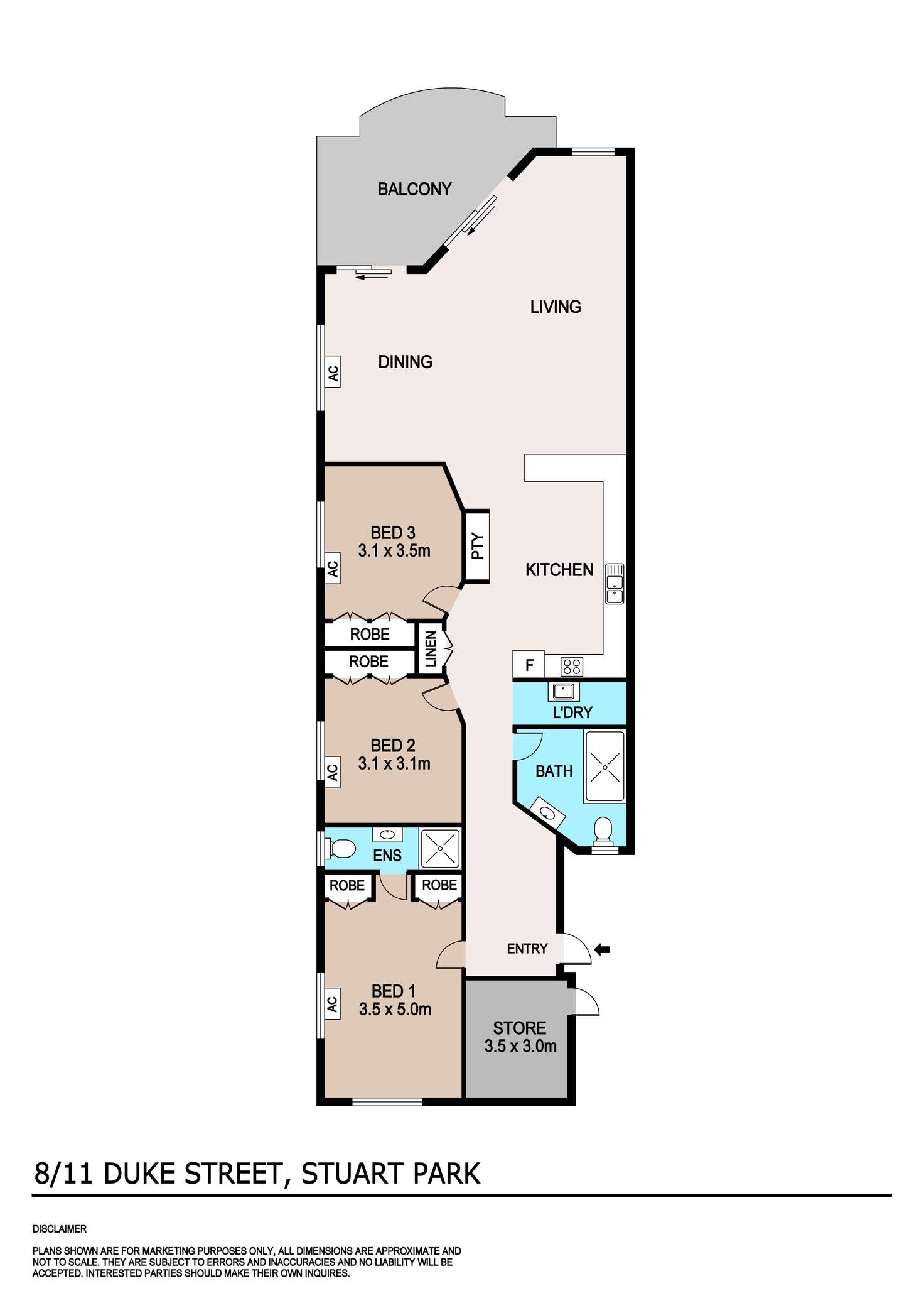 Floorplan of Homely apartment listing, 8/11 Duke Street, Stuart Park NT 820