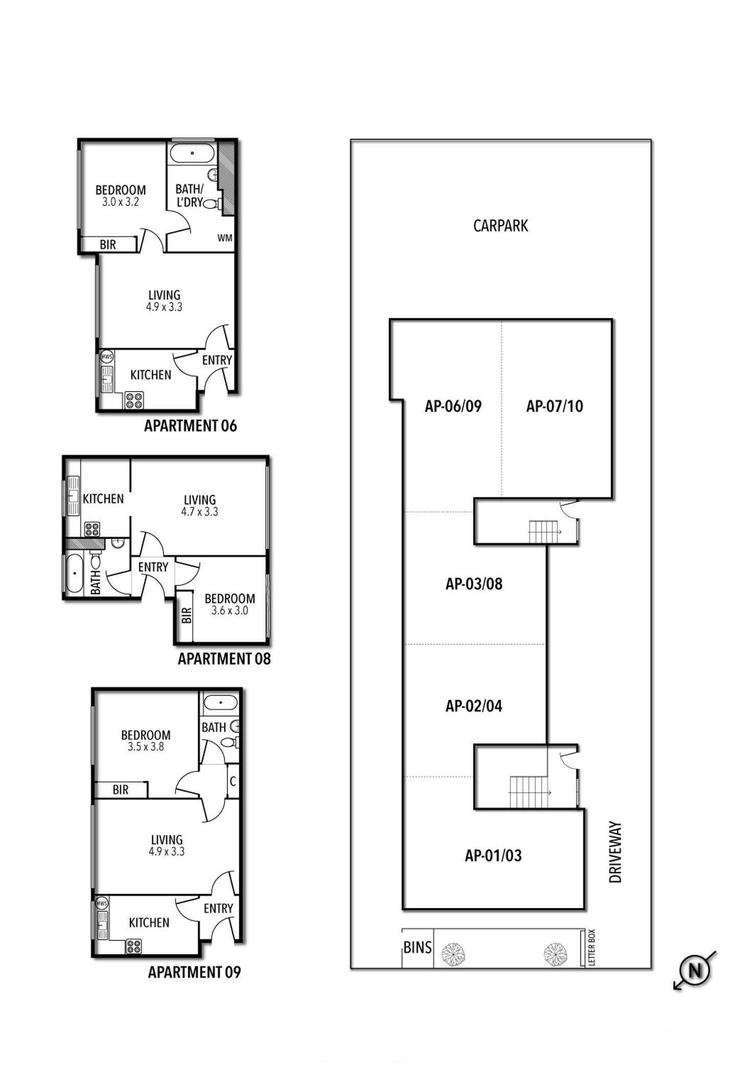 Floorplan of Homely blockOfUnits listing, 1-10/23 Bendigo Avenue, Elwood VIC 3184