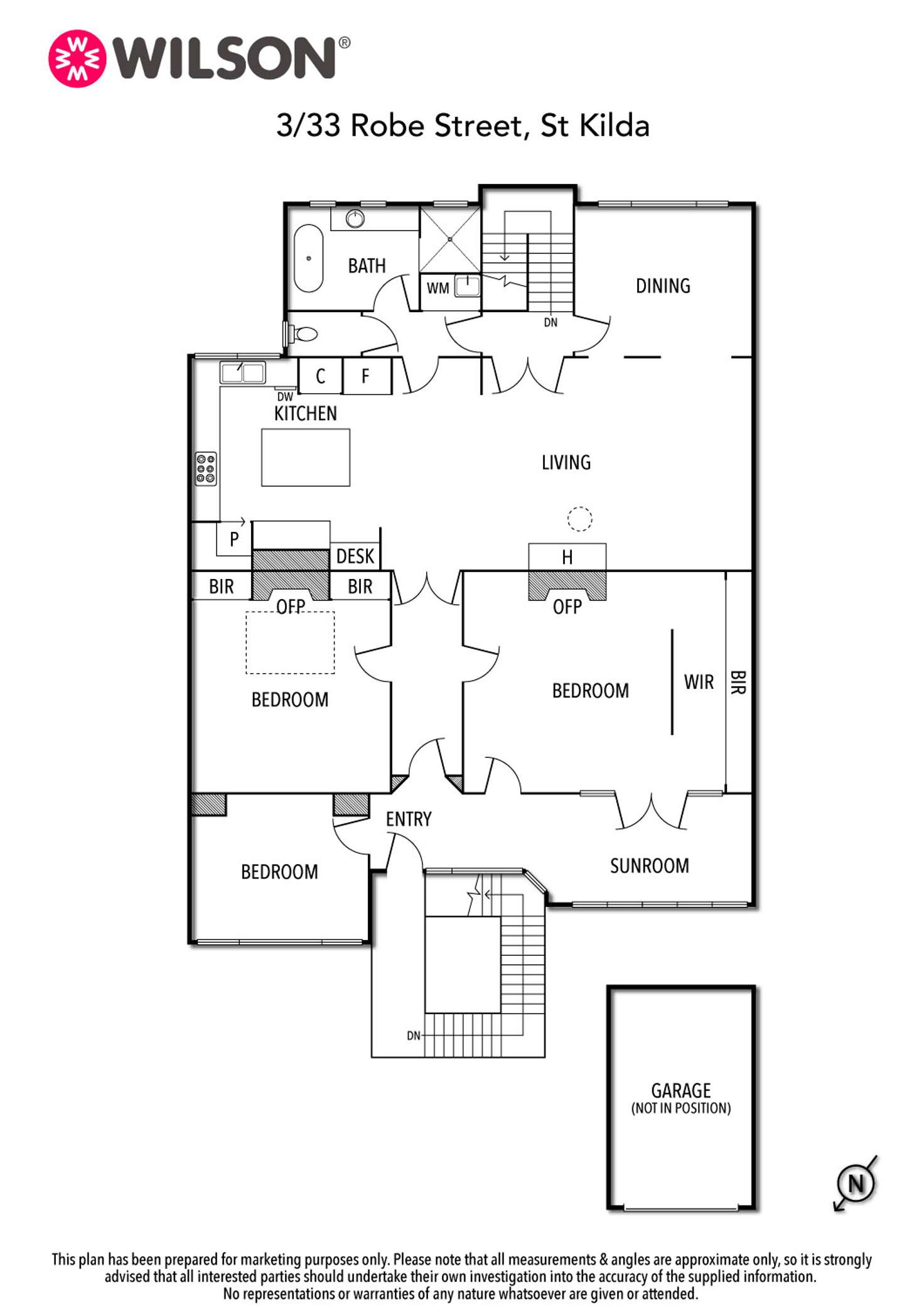 Floorplan of Homely apartment listing, 3/33 Robe Street, St Kilda VIC 3182