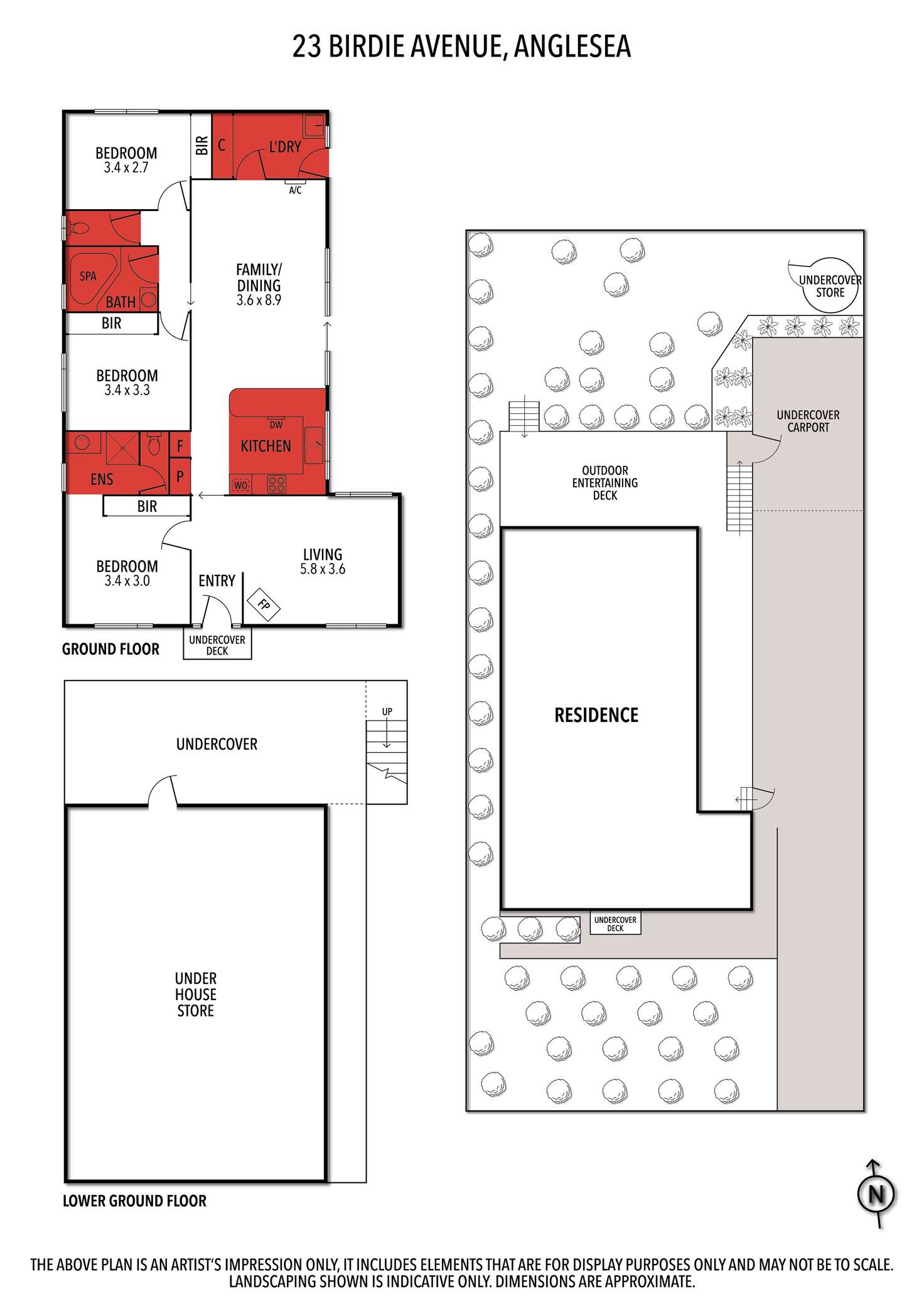 Floorplan of Homely house listing, 23 Birdie Avenue, Anglesea VIC 3230