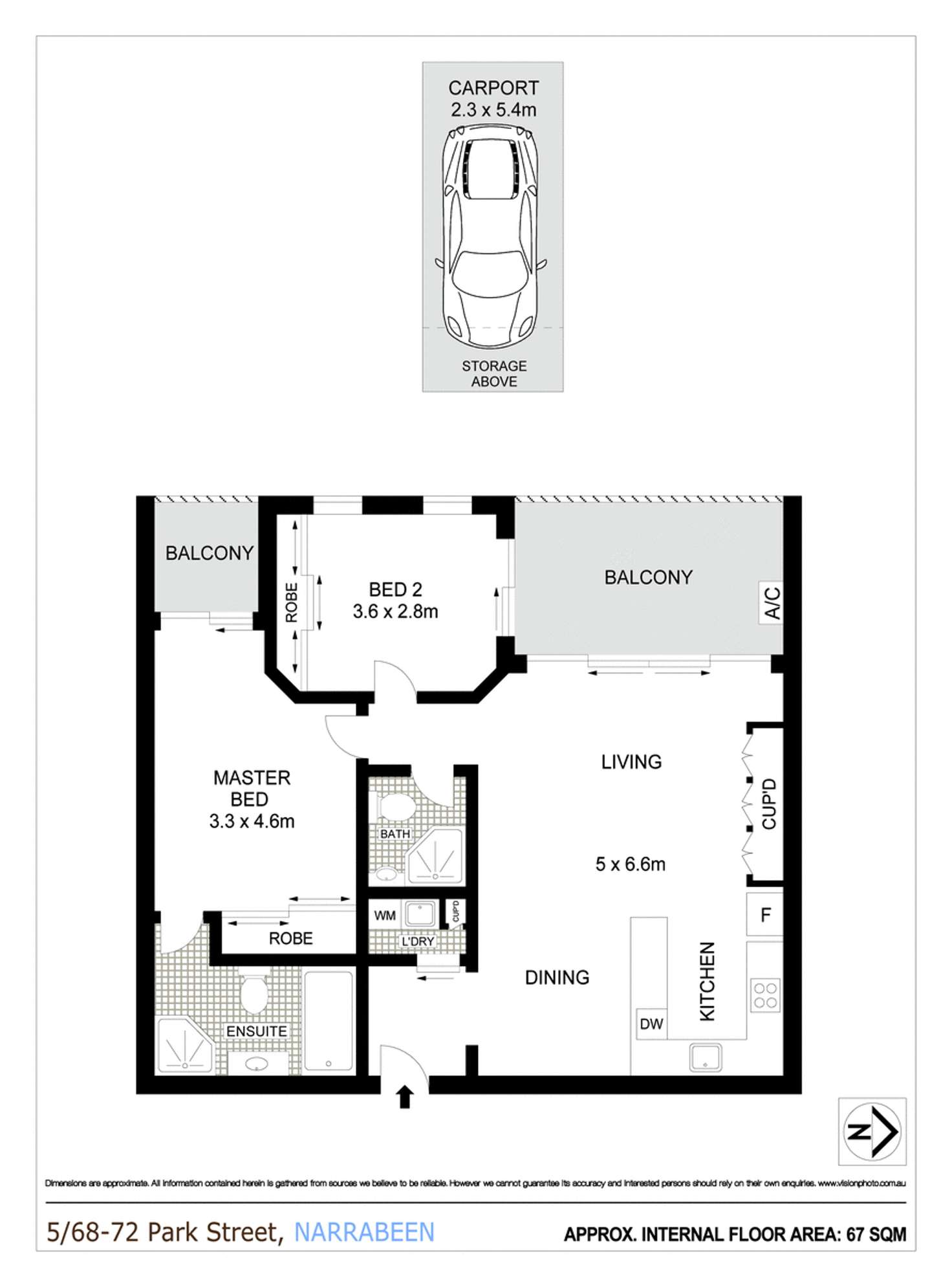 Floorplan of Homely apartment listing, 5/68-72 Park Street, Narrabeen NSW 2101