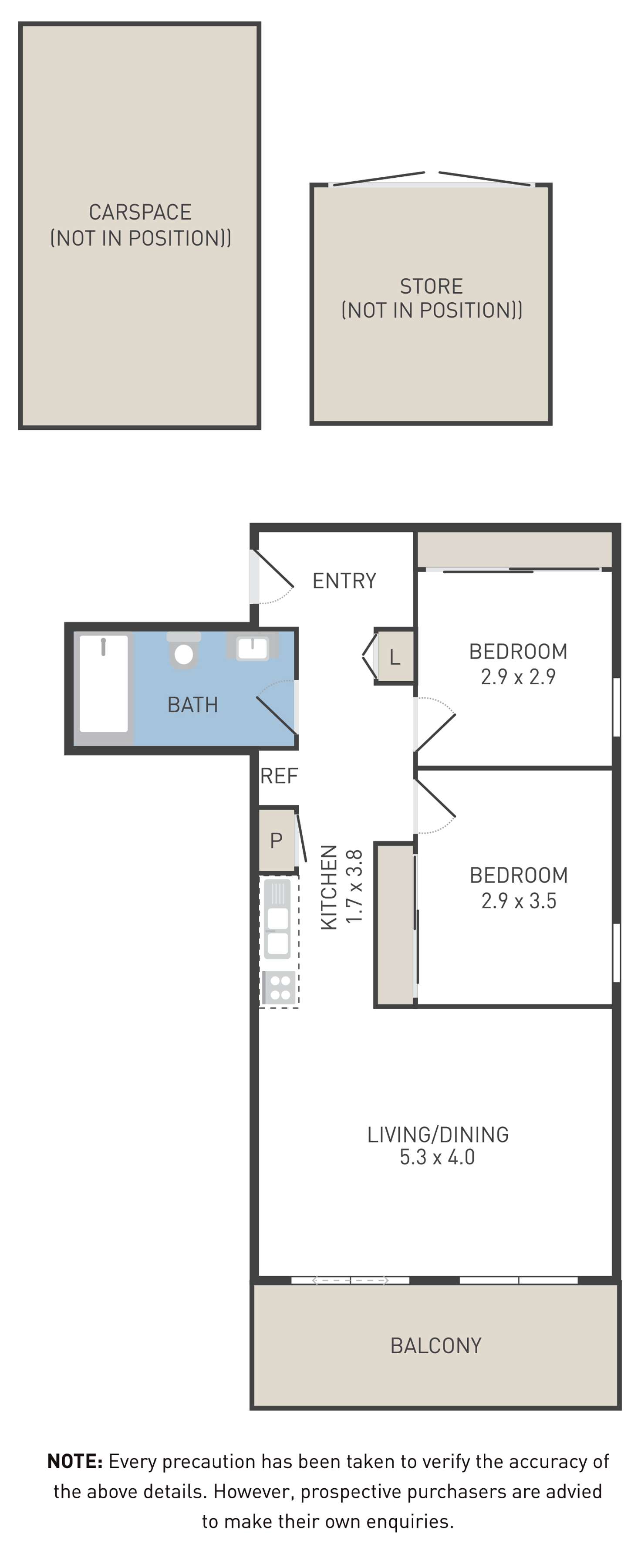 Floorplan of Homely apartment listing, 3/12 Crefden Street, Maidstone VIC 3012