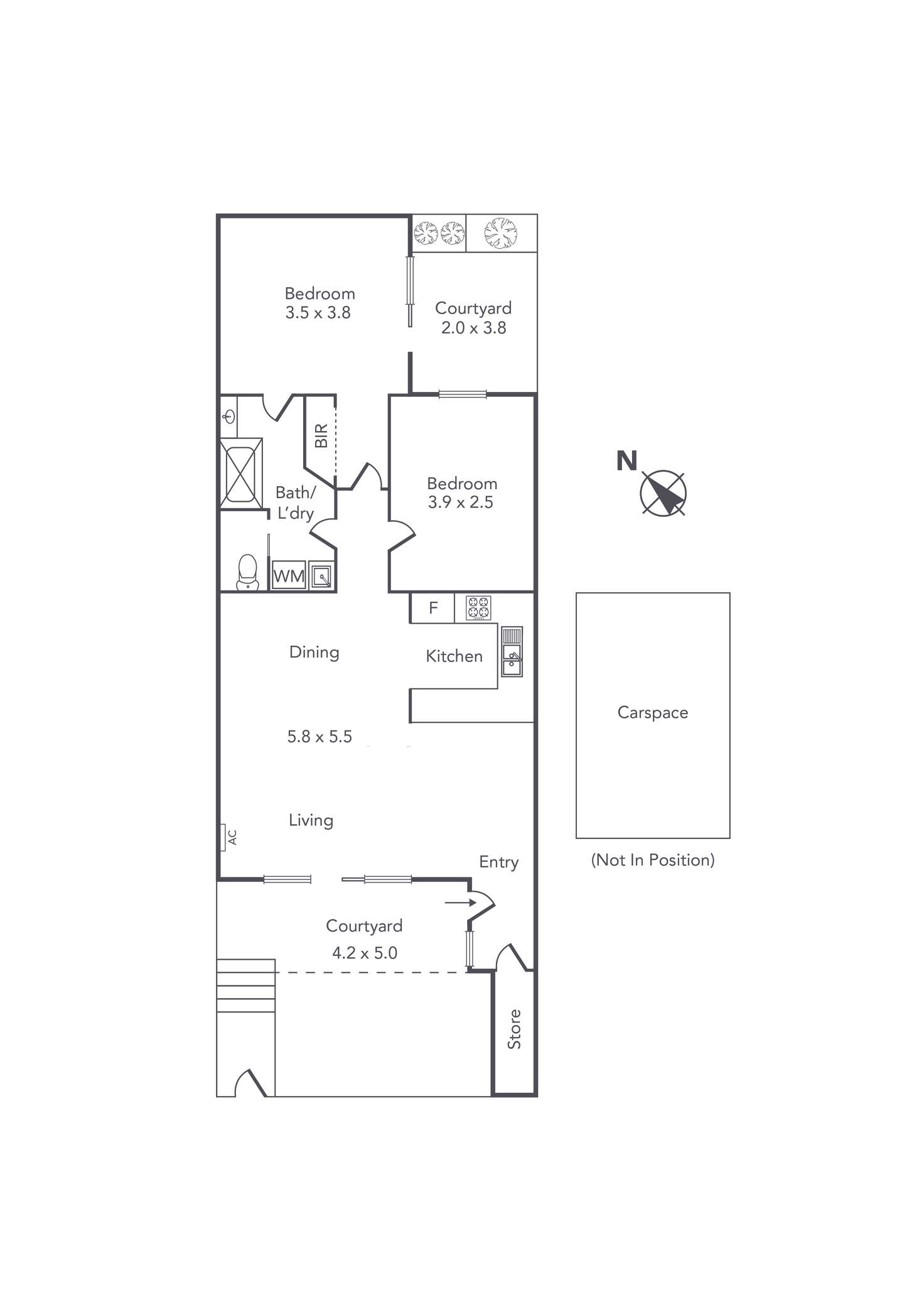 Floorplan of Homely apartment listing, 14/43 Jeffcott Street, West Melbourne VIC 3003