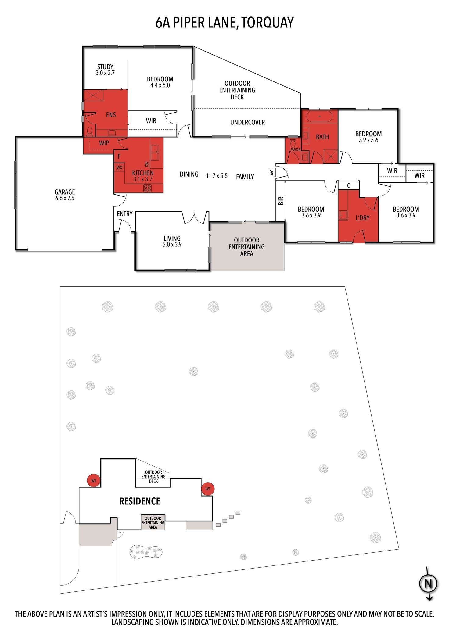 Floorplan of Homely house listing, 6A Piper Lane, Torquay VIC 3228
