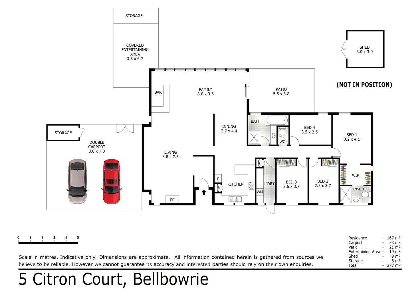 Floorplan of Homely house listing, 5 Citron Court, Bellbowrie QLD 4070