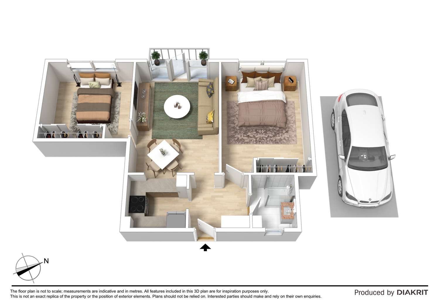 Floorplan of Homely apartment listing, 23/75 Queens Road, Melbourne VIC 3004