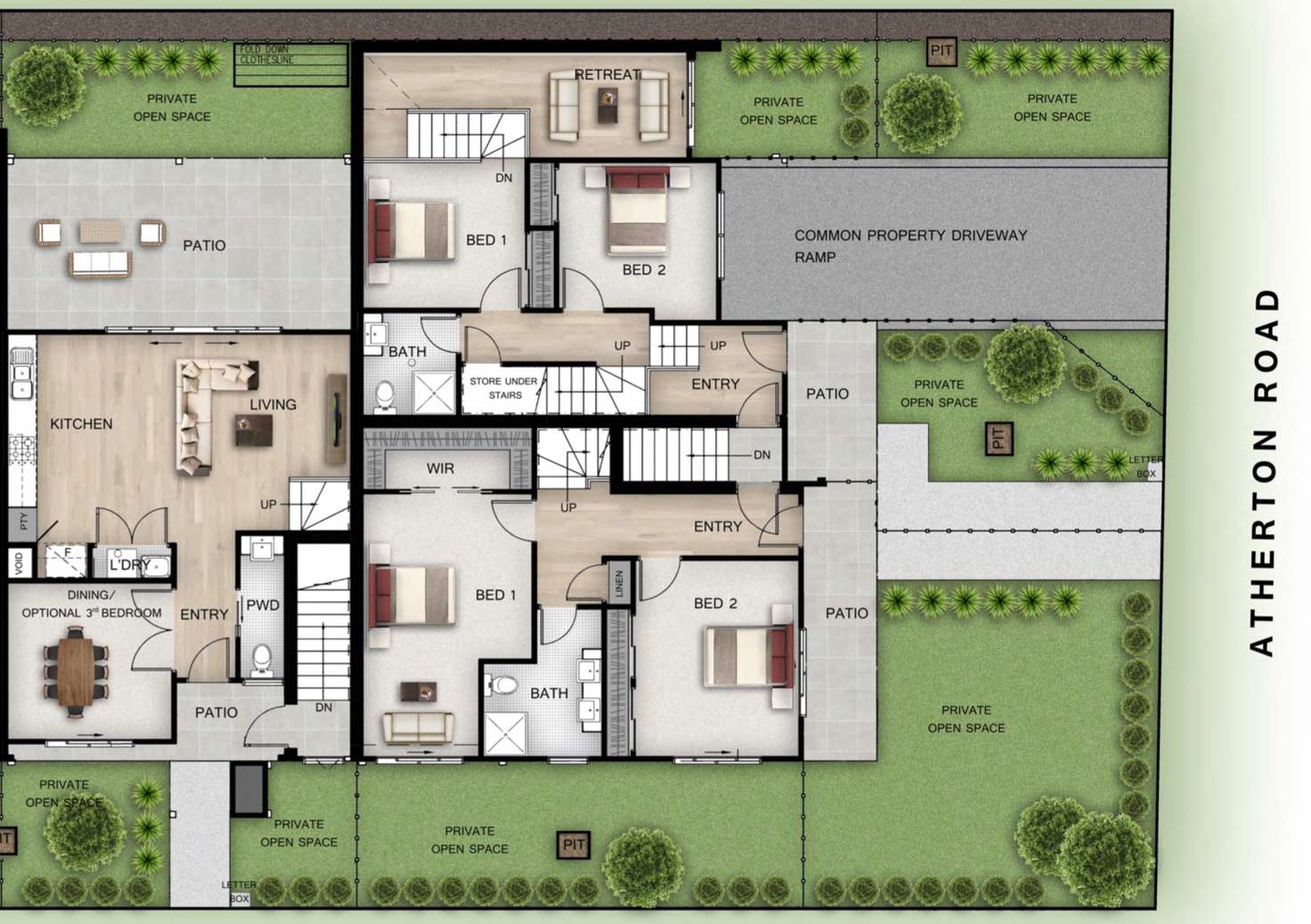 Floorplan of Homely townhouse listing, 1/178 Atherton Road, Oakleigh VIC 3166