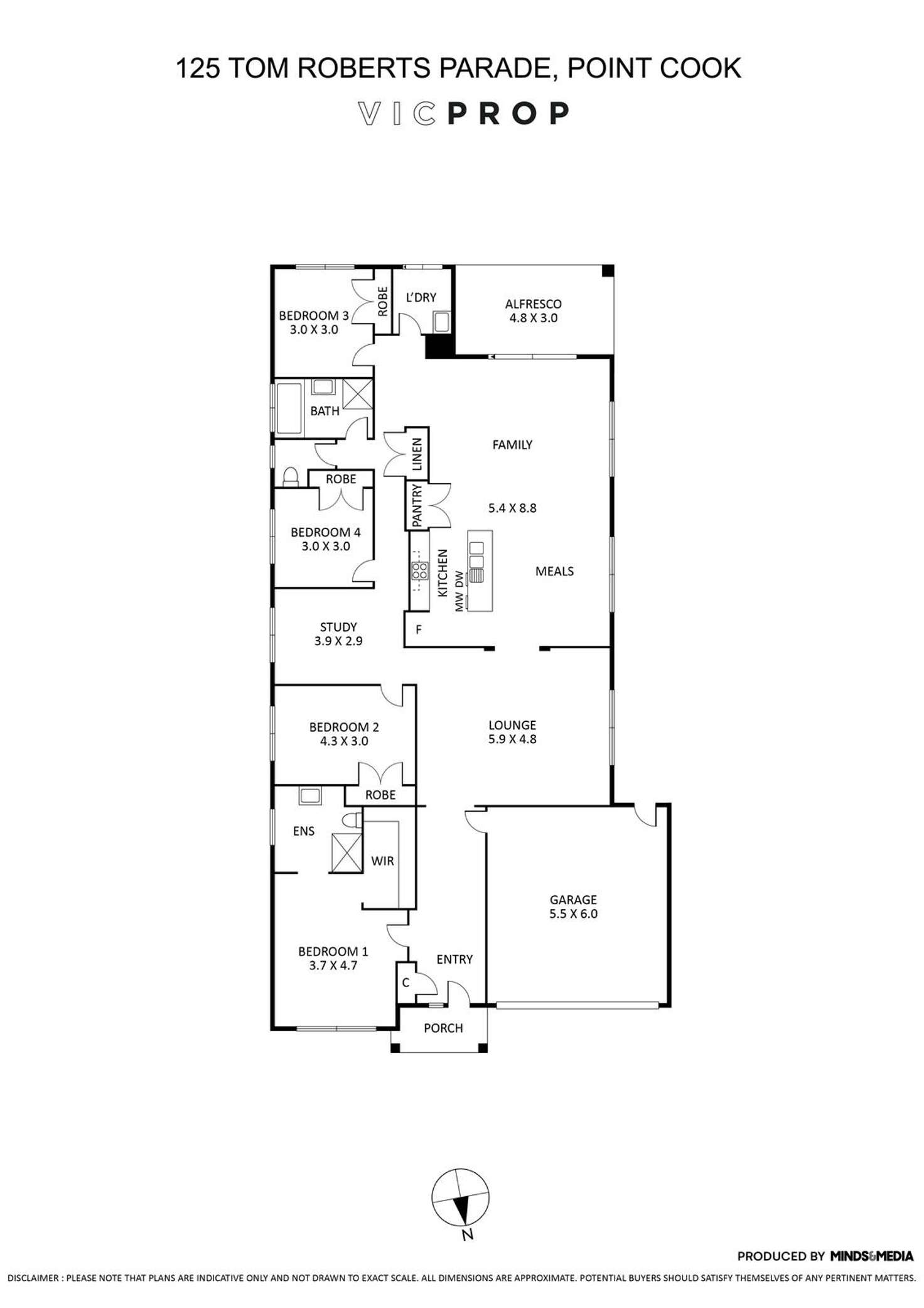 Floorplan of Homely house listing, 125 Tom Roberts Parade, Point Cook VIC 3030