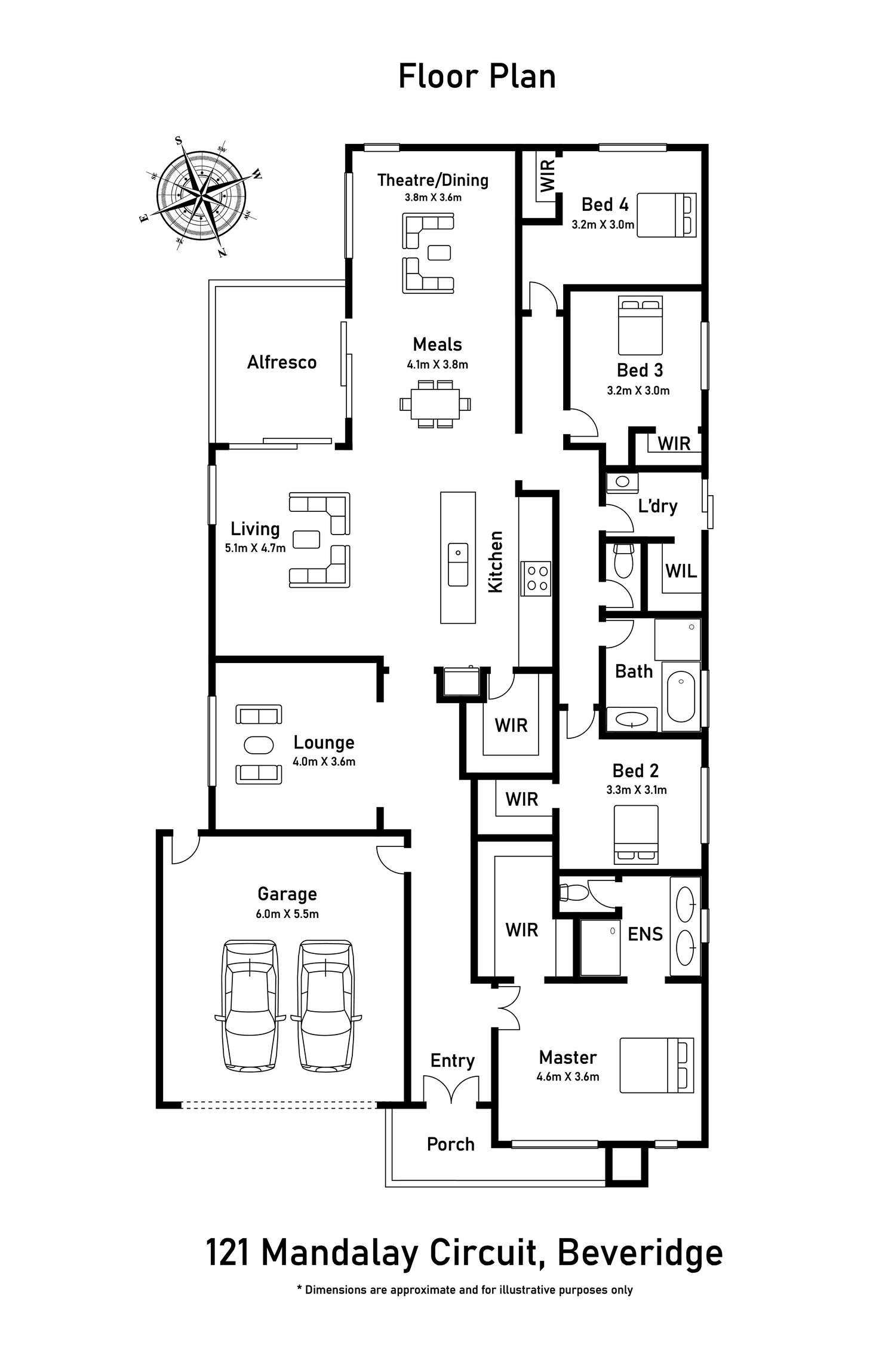 Floorplan of Homely house listing, 121 Mandalay Circuit, Beveridge VIC 3753