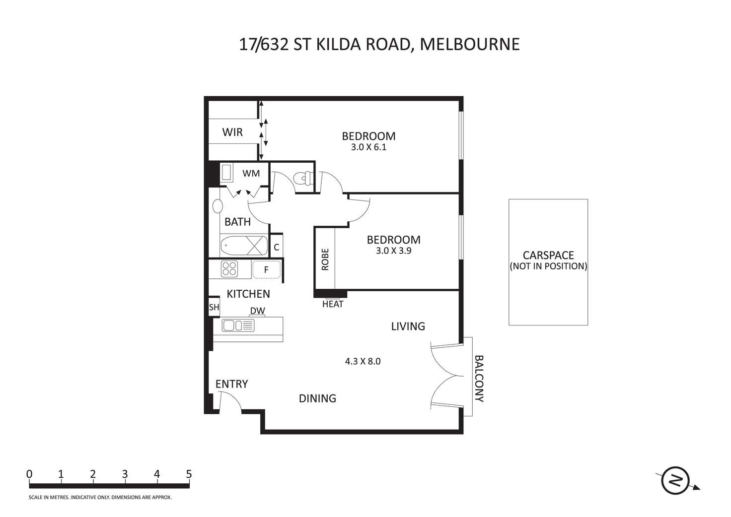 Floorplan of Homely apartment listing, 17/632 St Kilda Road, Melbourne VIC 3000