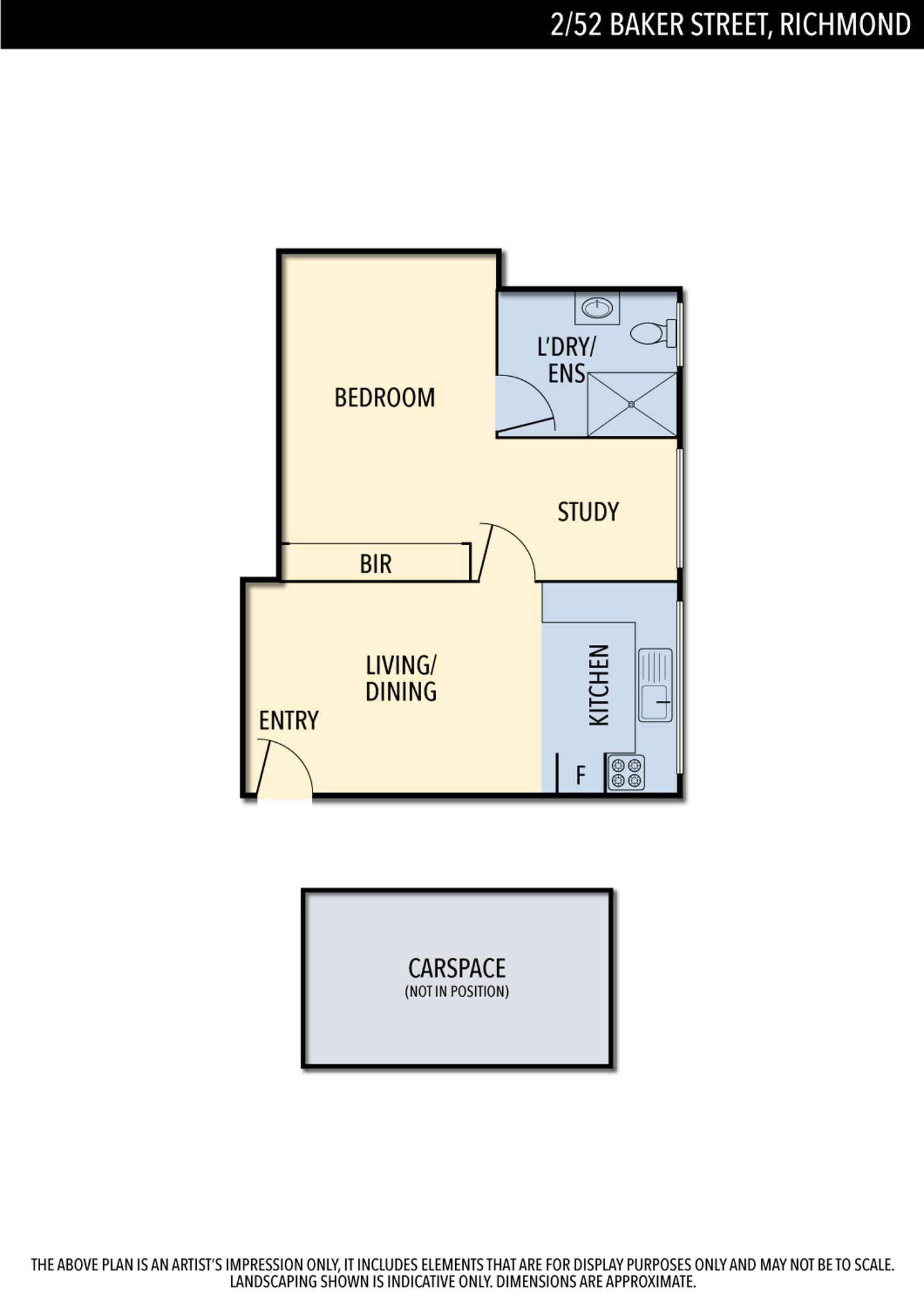 Floorplan of Homely apartment listing, 2/52 Baker Street, Richmond VIC 3121