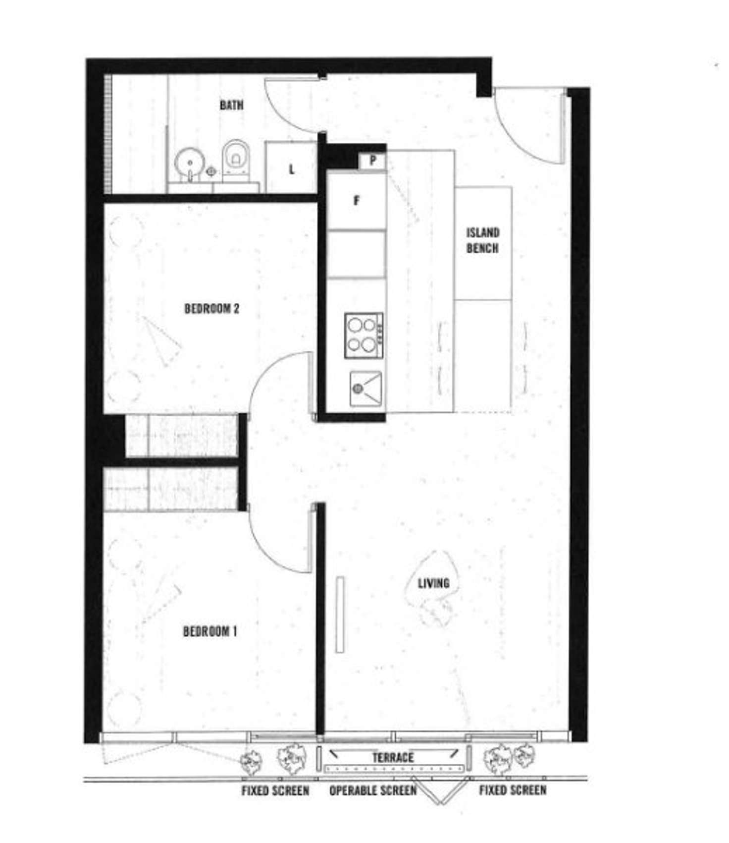 Floorplan of Homely apartment listing, 109/173 Barkly Street, St Kilda VIC 3182