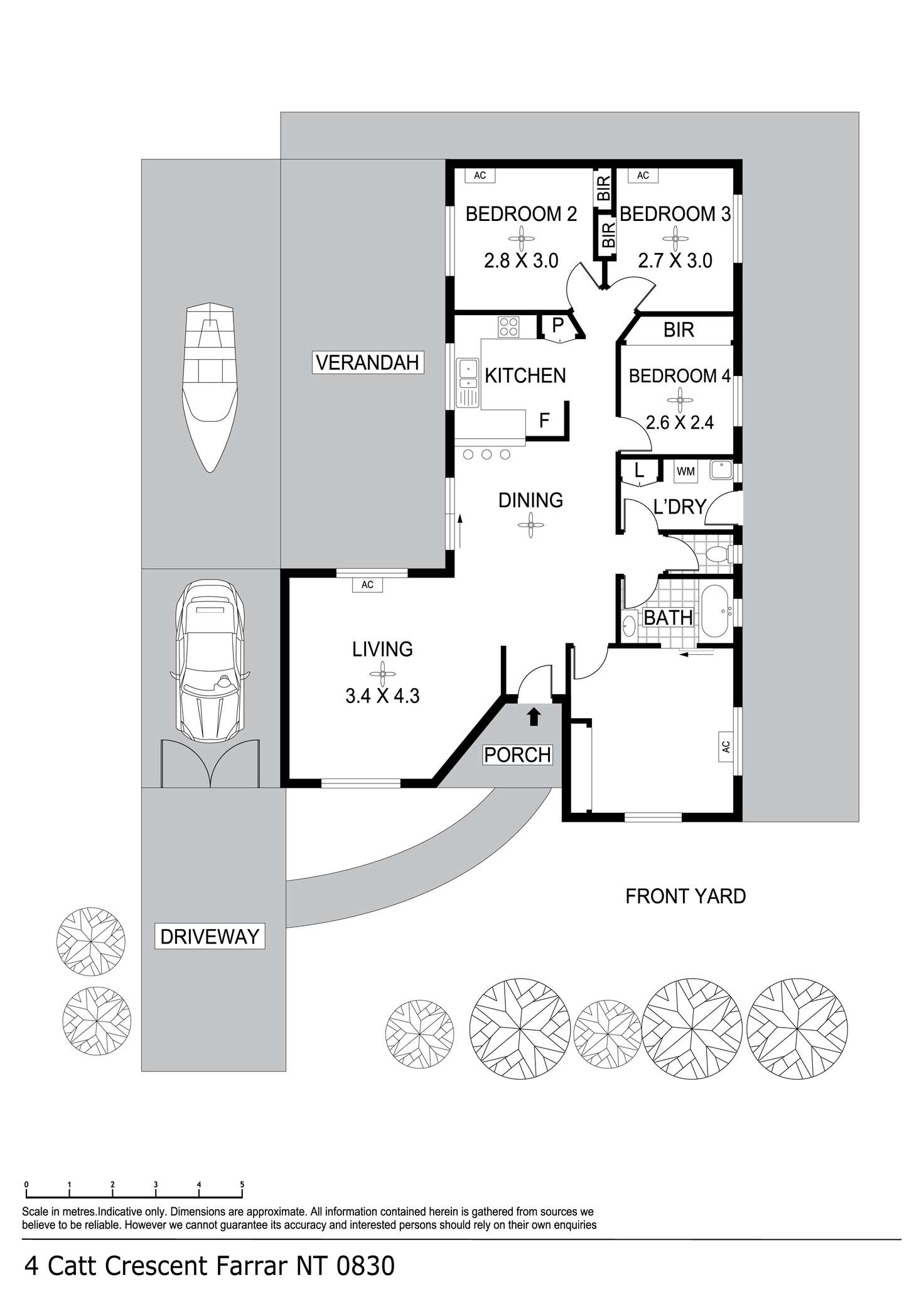 Floorplan of Homely house listing, 4 Catt Crescent, Farrar NT 830