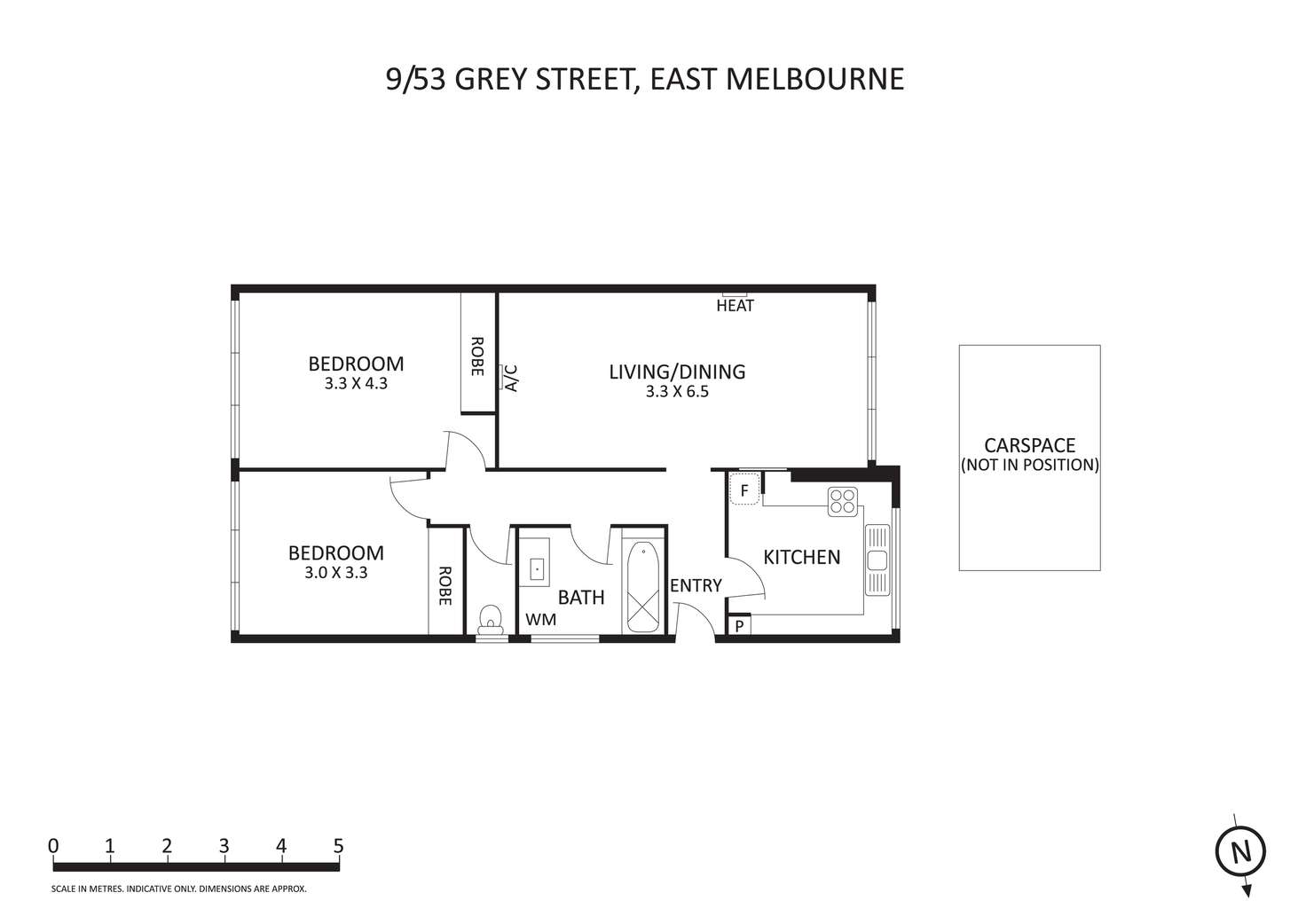 Floorplan of Homely apartment listing, 9/53 Grey Street, East Melbourne VIC 3002