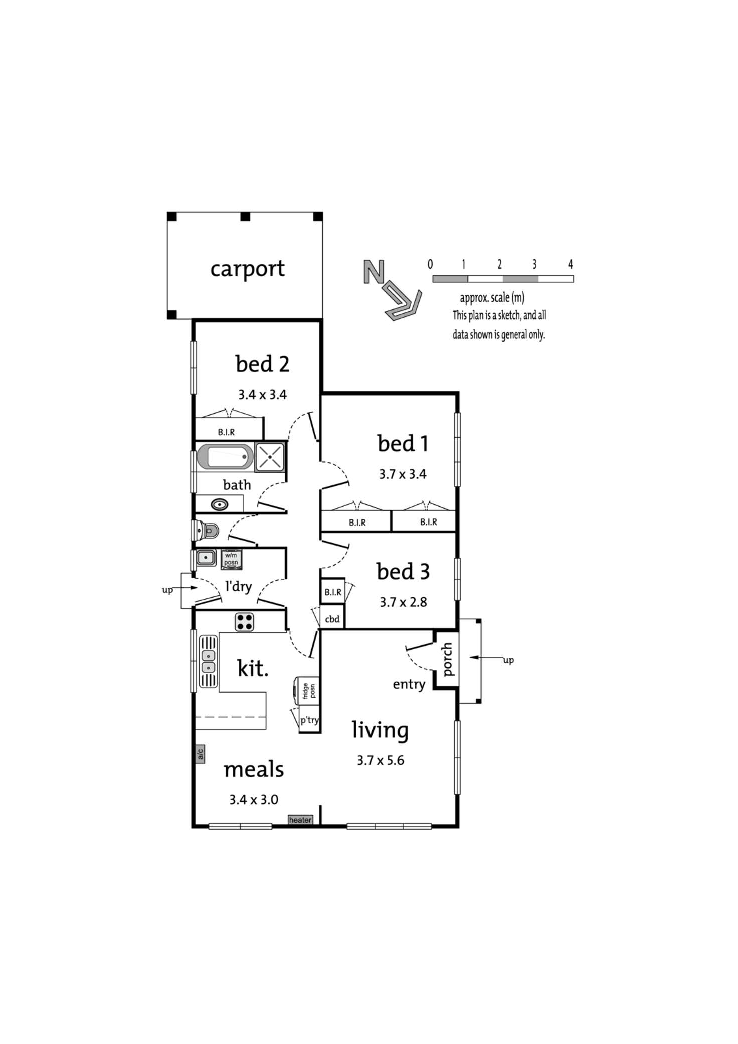 Floorplan of Homely unit listing, 1/17 Florence Avenue, Berwick VIC 3806