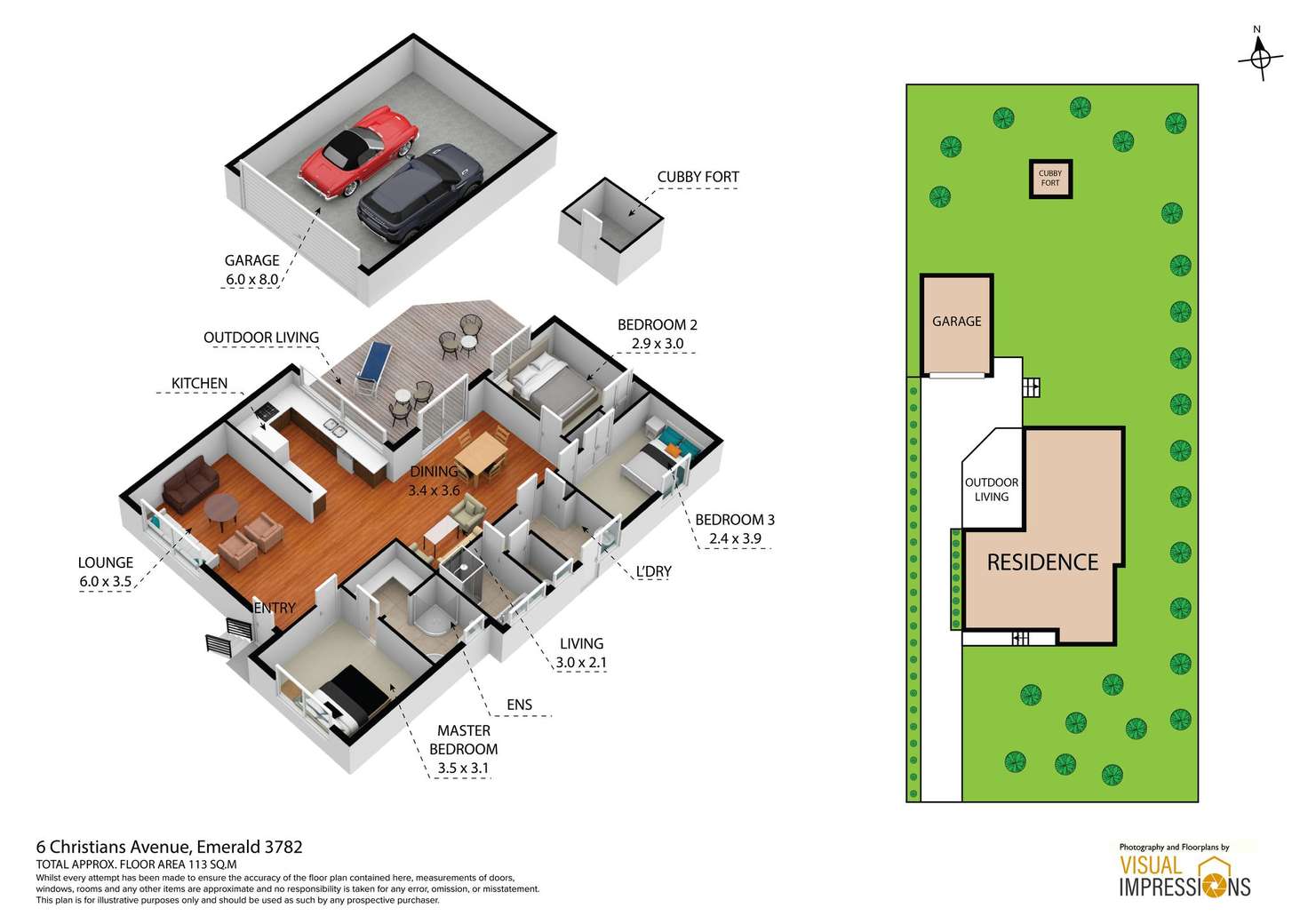 Floorplan of Homely house listing, 6 Christians Avenue, Emerald VIC 3782