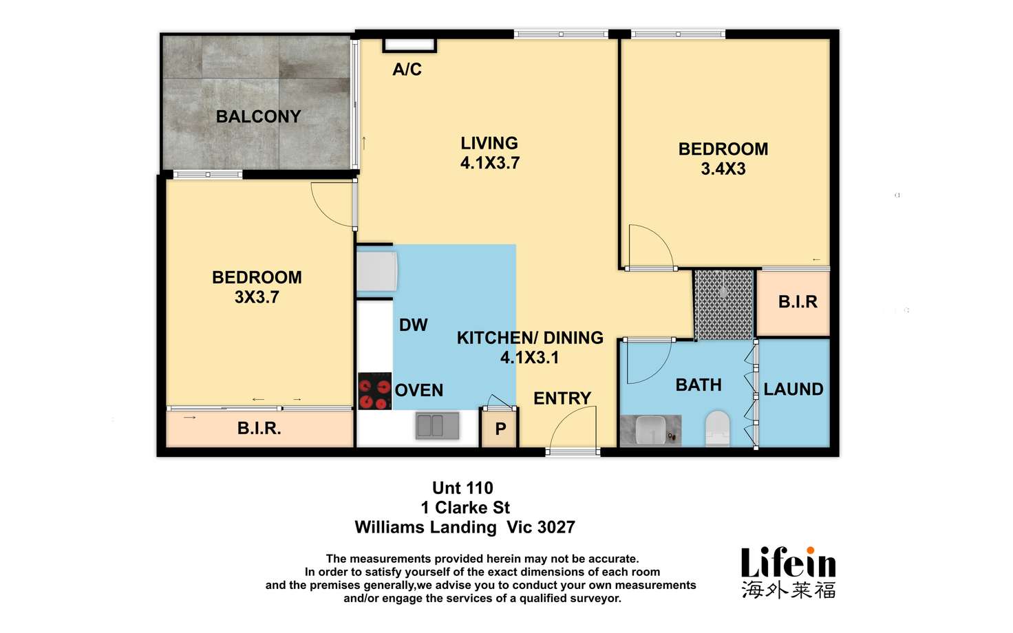 Floorplan of Homely apartment listing, 110/1 clark Street, Williams Landing VIC 3027