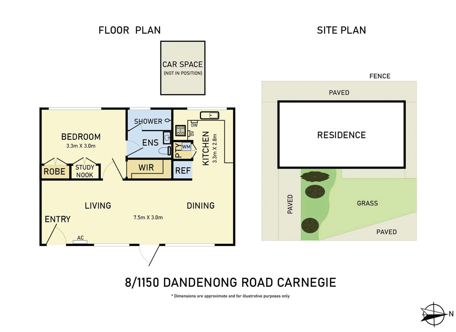 Floorplan of Homely apartment listing, 8/1150 Dandenong Road, Carnegie VIC 3163