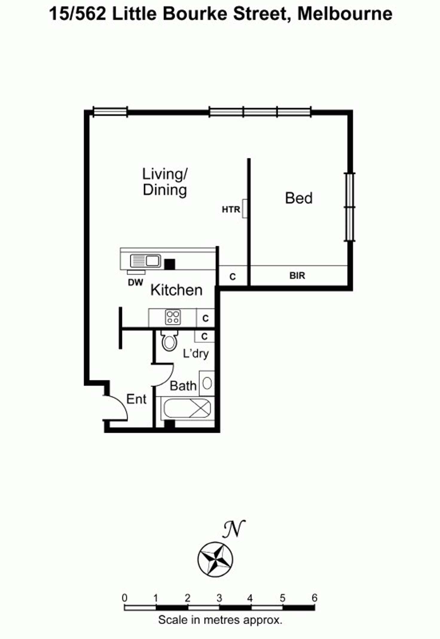 Floorplan of Homely apartment listing, 15/562 Little Bourke Street, Melbourne VIC 3000