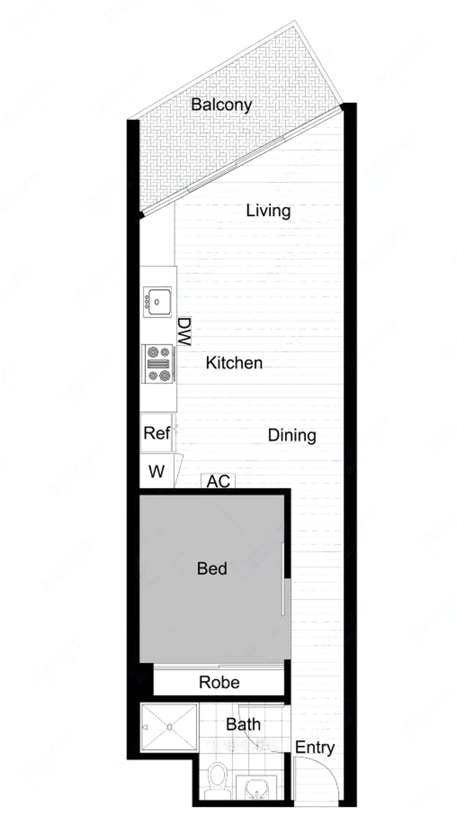 Floorplan of Homely apartment listing, 702/45 Claremont Street, South Yarra VIC 3141