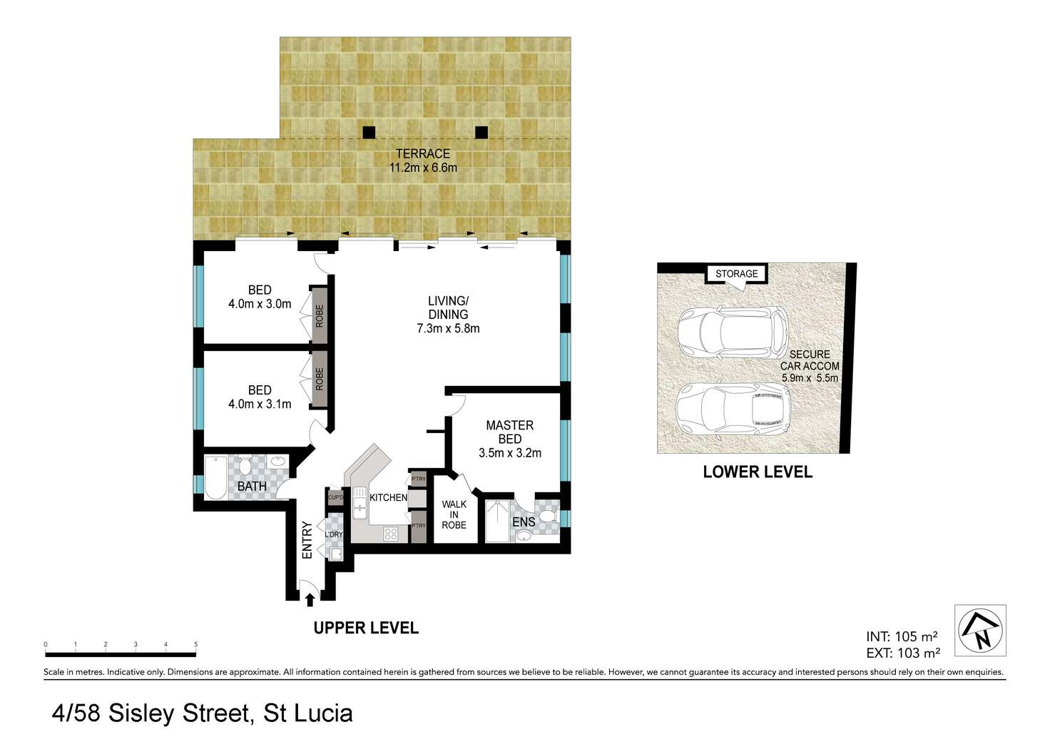 Floorplan of Homely unit listing, 4/58 Sisley Street, St Lucia QLD 4067